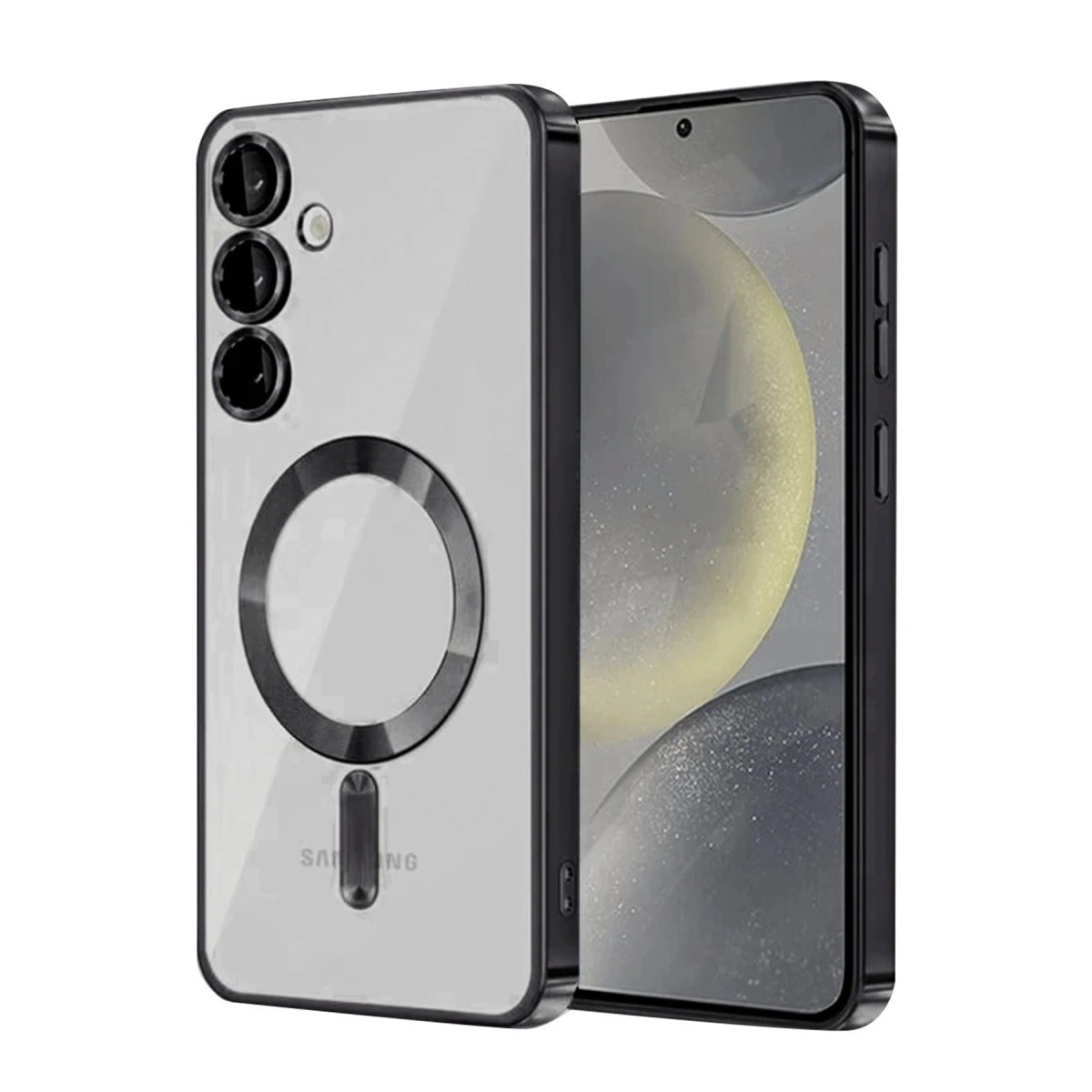 NEWFACE Samsung Galaxy A15 4G Uyumlu Kross Magneticsafe Kapak Telefon Kılıfı Siyah