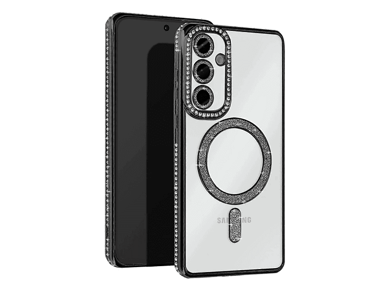 NEWFACE Samsung Galaxy S23 FE Uyumlu Joke Simli Magneticsafe Telefon Kılıfı Siyah