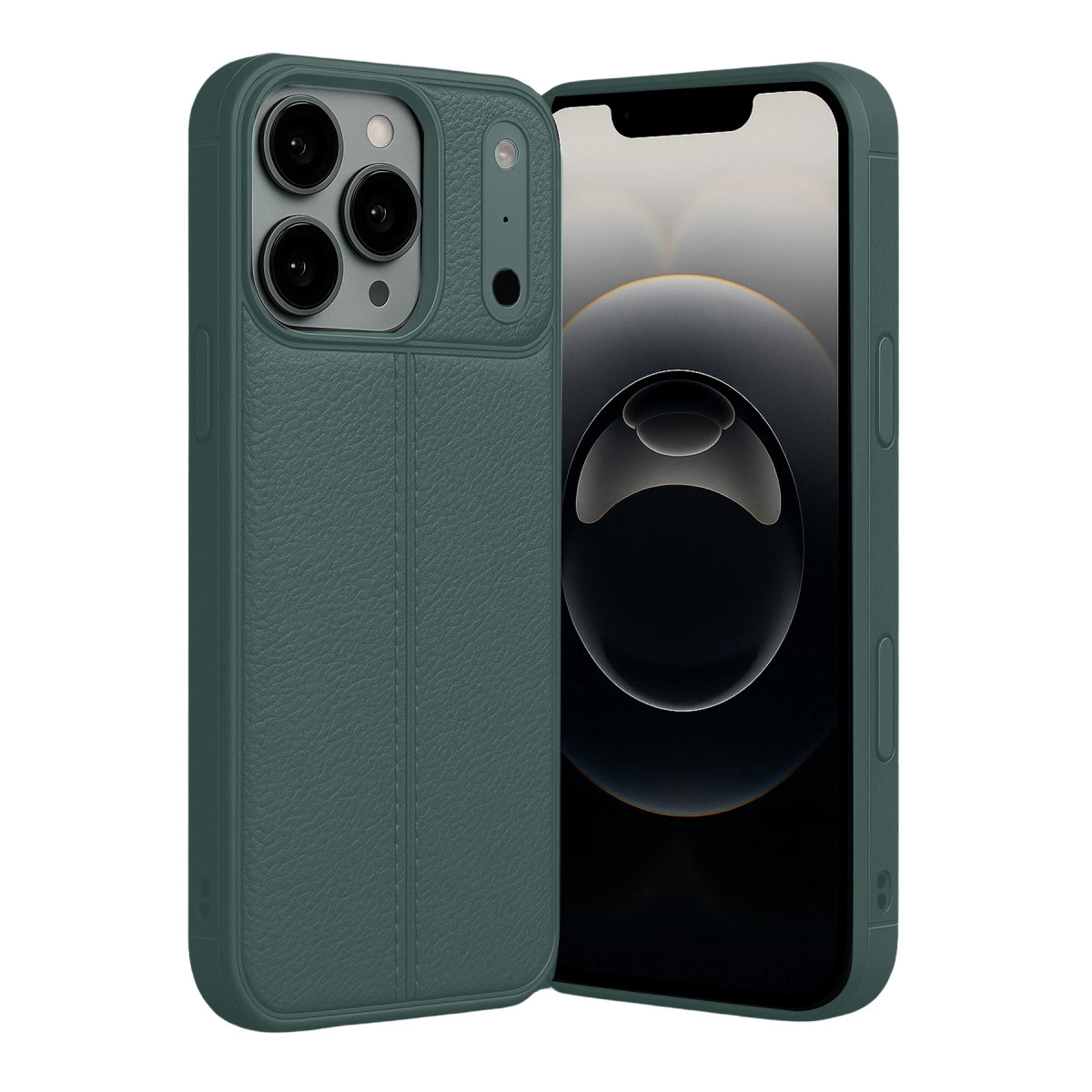 NEWFACE iPhone 17 Pro Uyumlu Auto Focus Kapak Telefon Kılıfı Koyu Yeşil