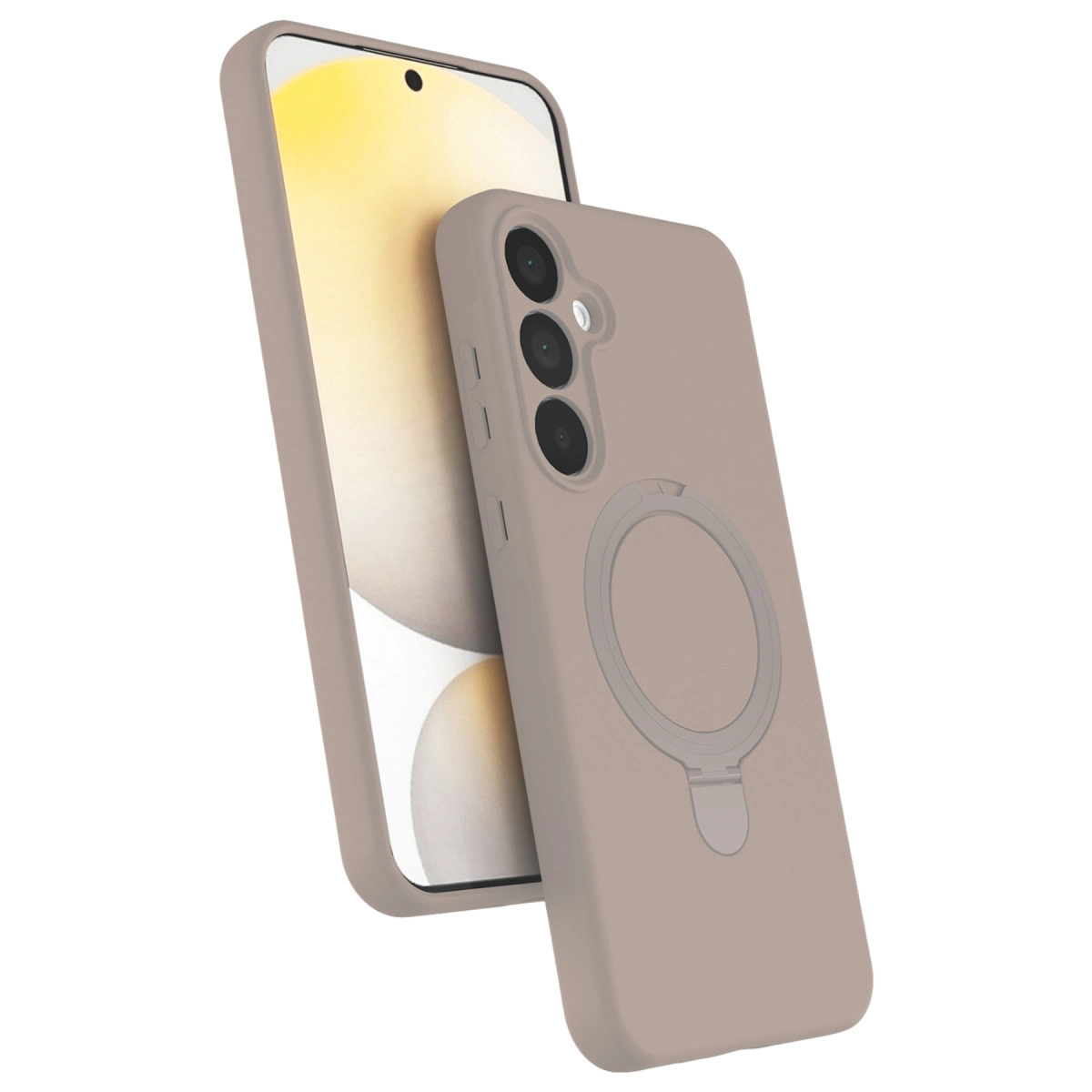 NEWFACE Samsung Galaxy A35 5G Uyumlu Regal Magsafe Standlı Kapak Telefon Kılıfı Çöl Titanyum