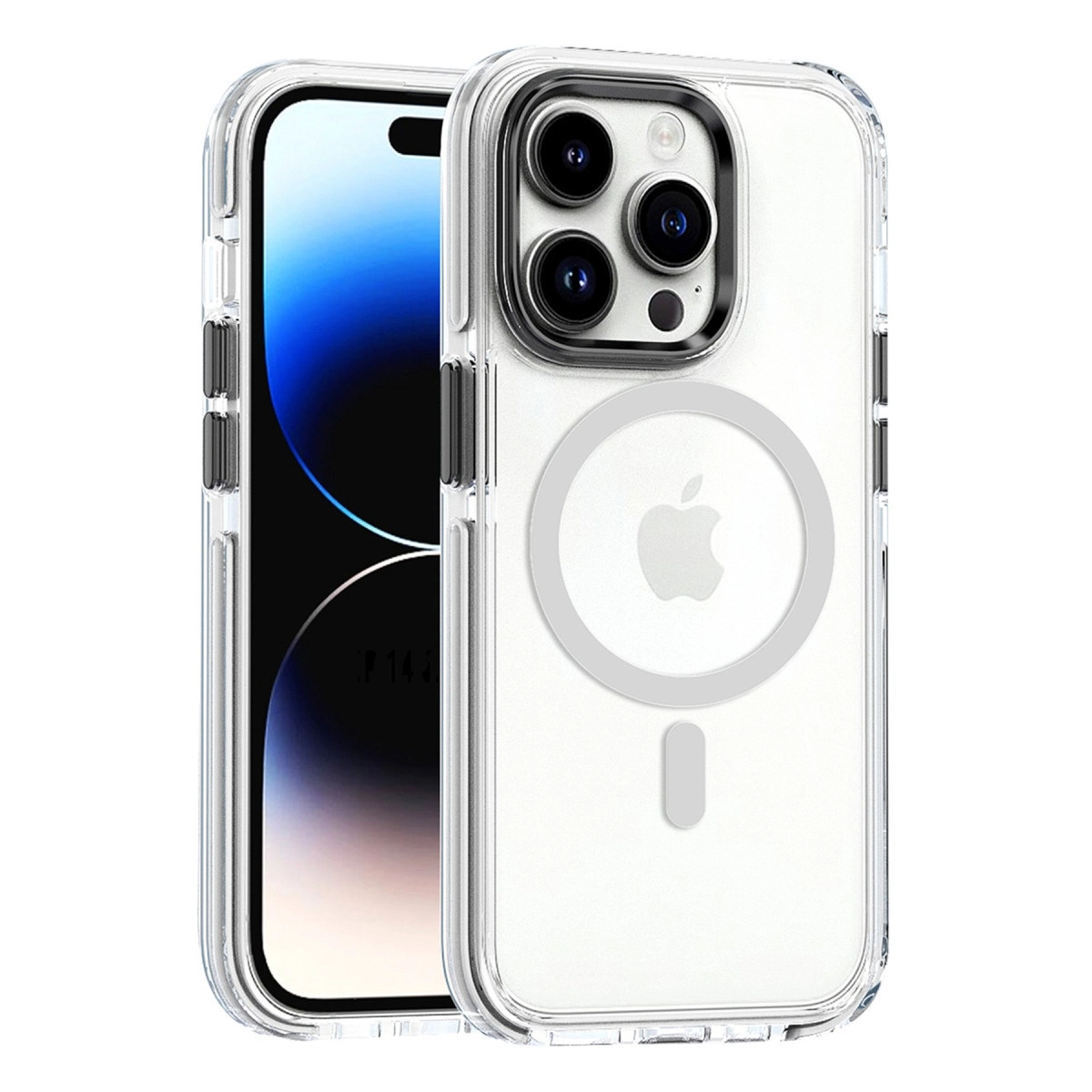 NEWFACE iPhone 15 Pro Uyumlu Bella Magsafe Telefon Kılıfı Gri