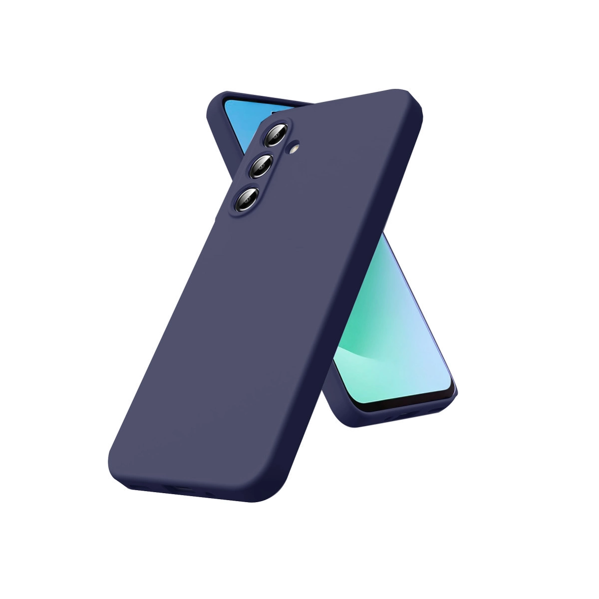 NEWFACE Samsung Galaxy A17 5G Uyumlu Nano İçi Kadife Silikon Telefon Kılıfı Lacivert