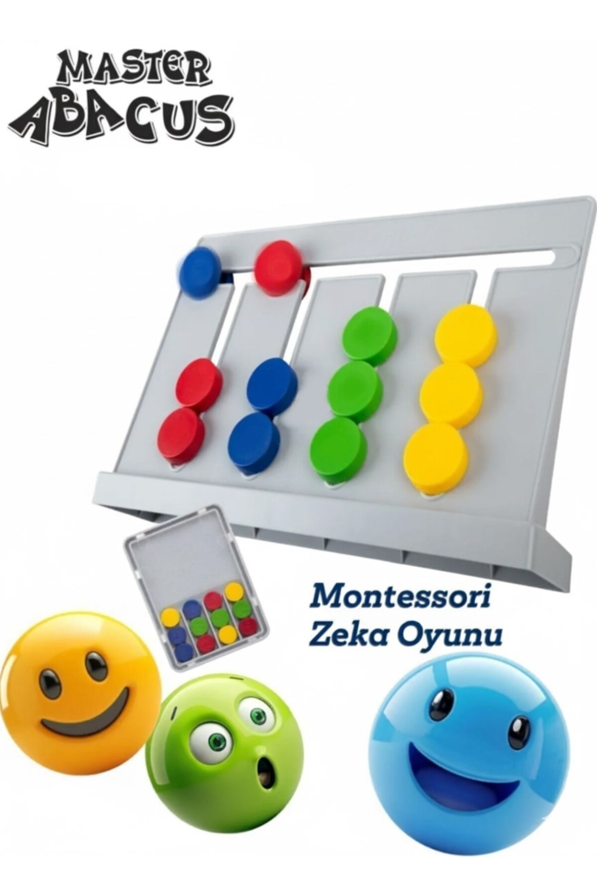 PLAYZEN Master Abacus Rubik Abaküs Montessori Zeka Oyunu Dijital Oyun Kartları Ile Destekli