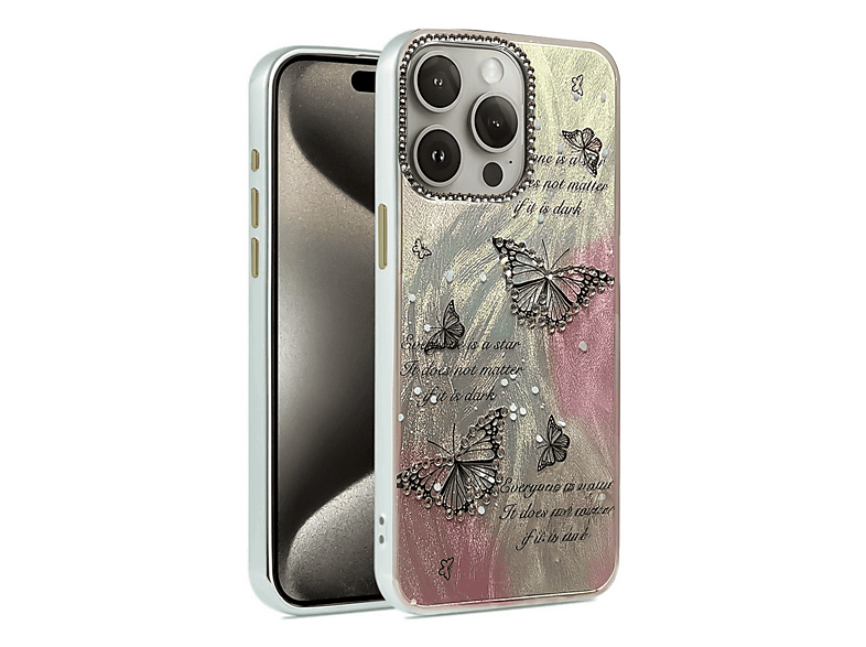 NEWFACE iPhone 15 Pro Max Uyumlu Blade Aynalı Desenli Telefon Kılıfı Desen 6