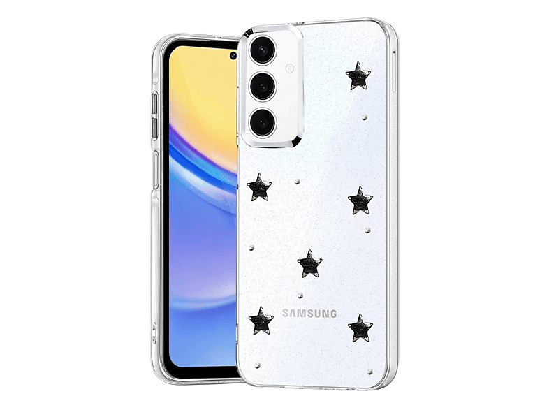 NEWFACE Samsung Galaxy A15 4G Uyumlu Fiyonk Desenli Kapak Telefon Kılıfı Çok Renkli