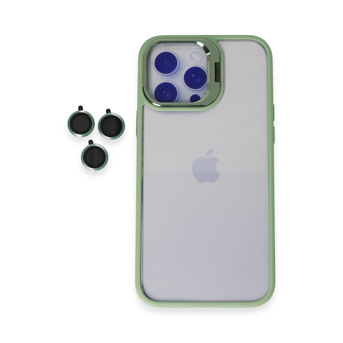 NEWFACE iPhone 14 Pro Uyumlu Roblox Lens Standlı Telefon Kılıfı Yeşil