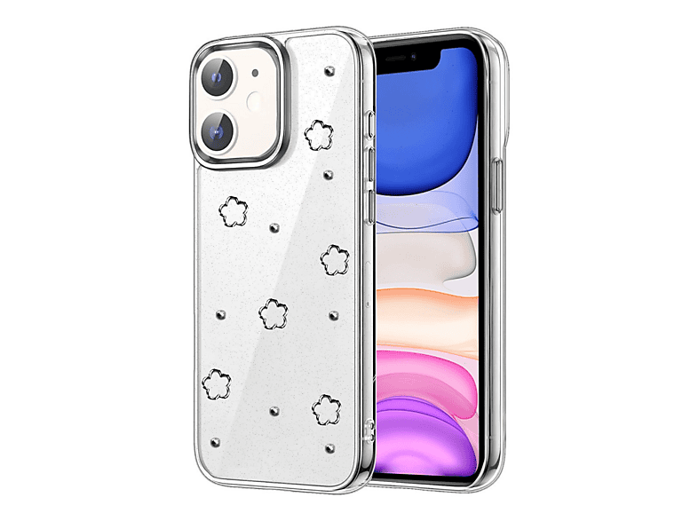 EVIMDEYOKYOK Apple iPhone 11 Uyumlu Fiyonk Desenli Kapak Telefon Kılıfı Çok Renkli