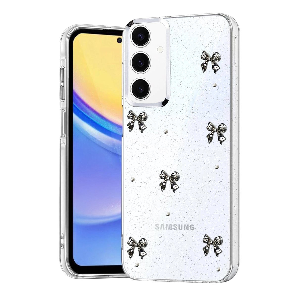 NEWFACE Samsung Galaxy A35 5G Uyumlu Fiyonk Desenli Telefon Kılıfı Çok renkli