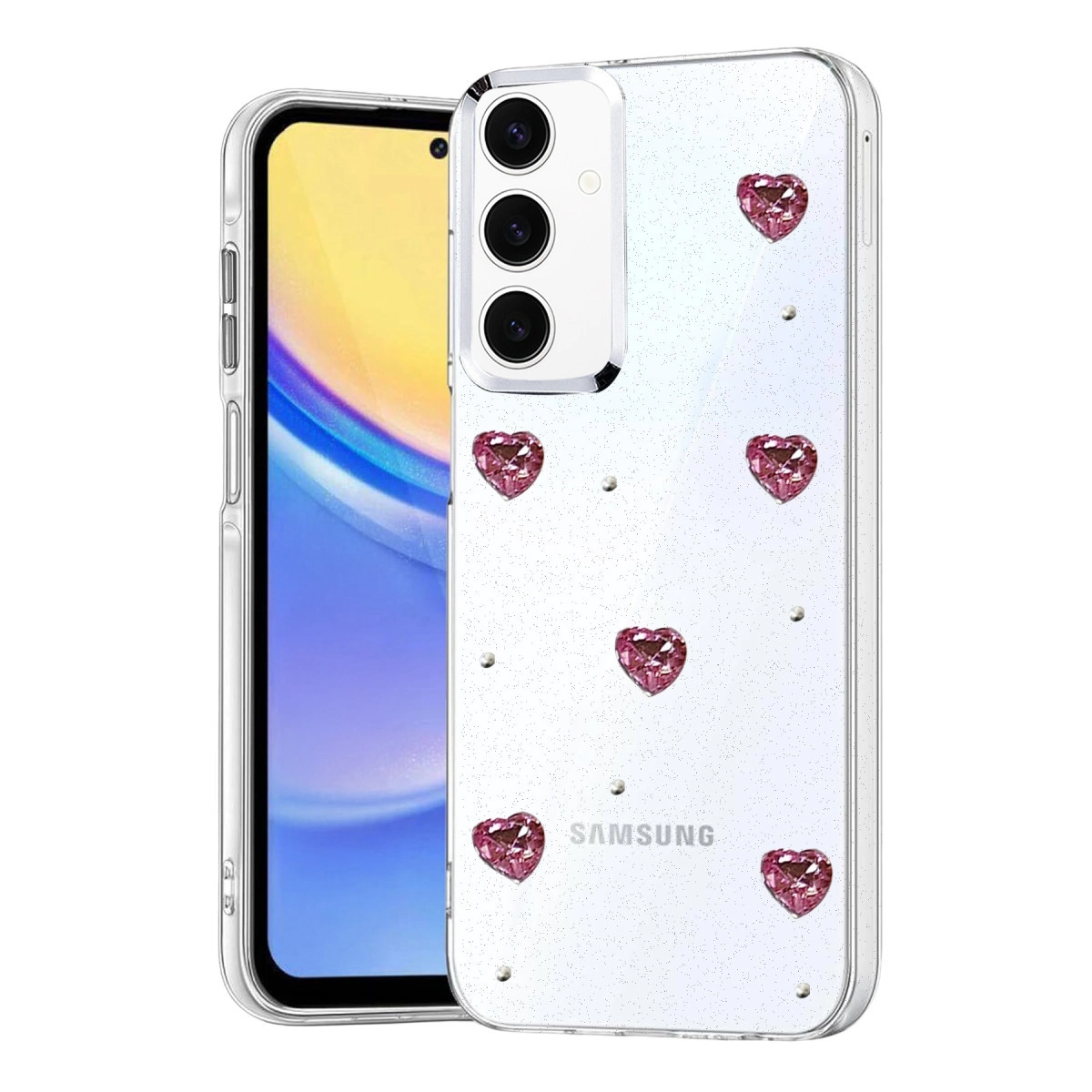 NEWFACE Samsung Galaxy A15 4G Uyumlu Fiyonk Desenli Kapak Telefon Kılıfı Çok Renkli