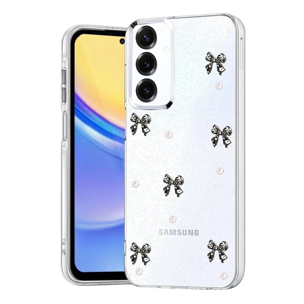 NEWFACE Samsung Galaxy A34 5G Uyumlu Fiyonk Desenli Kapak Telefon Kılıfı Çok Renkli