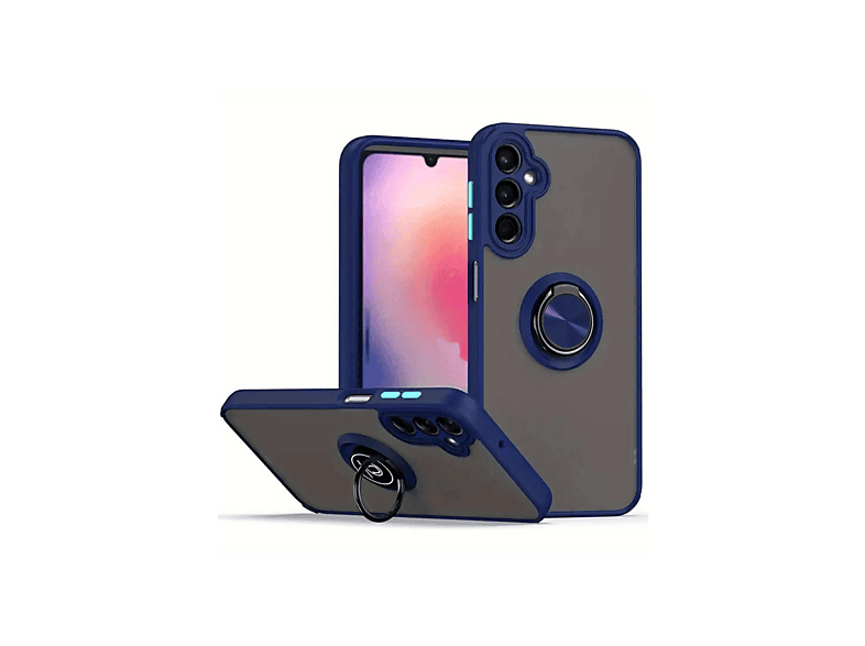 NEWFACE Samsung Galaxy A17 5G Uyumlu Montreal Yüzüklü Silikon Telefon Kılıfı Lacivert
