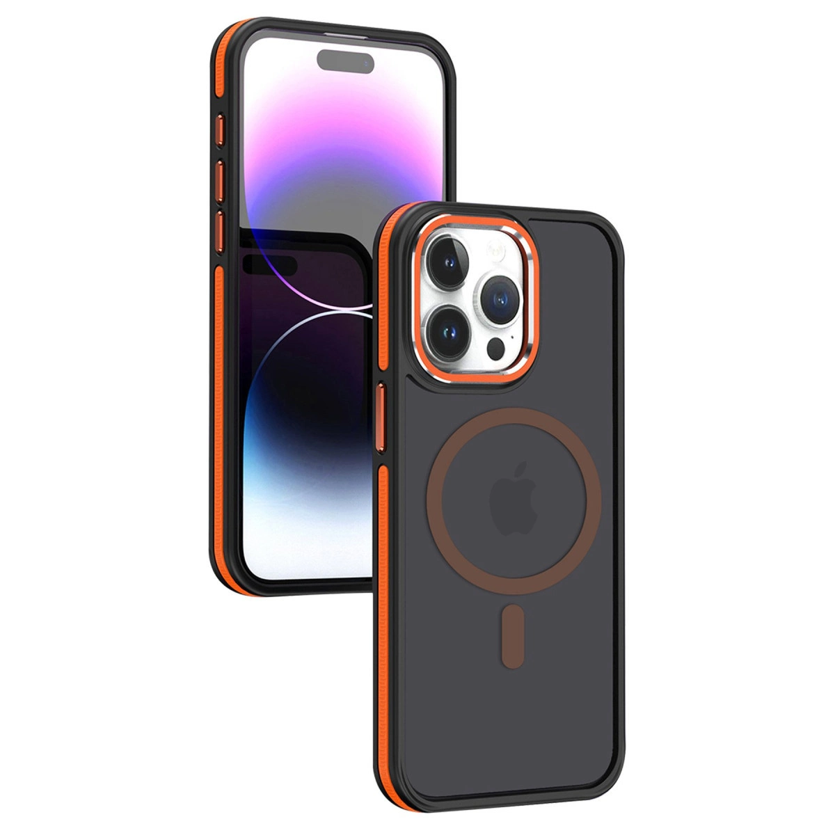 NEWFACE iPhone 15 Pro Max Uyumlu Winner Magsafe Telefon Kılıfı Turuncu