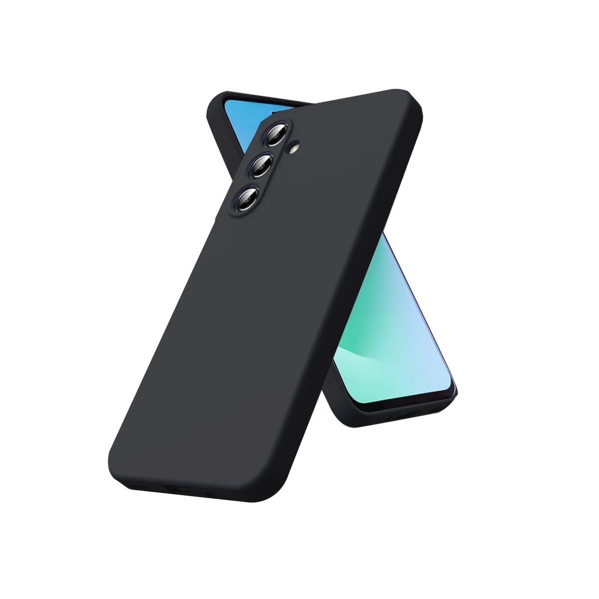NEWFACE Samsung Galaxy S25 Fe Uyumlu First Silikon Telefon Kılıfı Siyah
