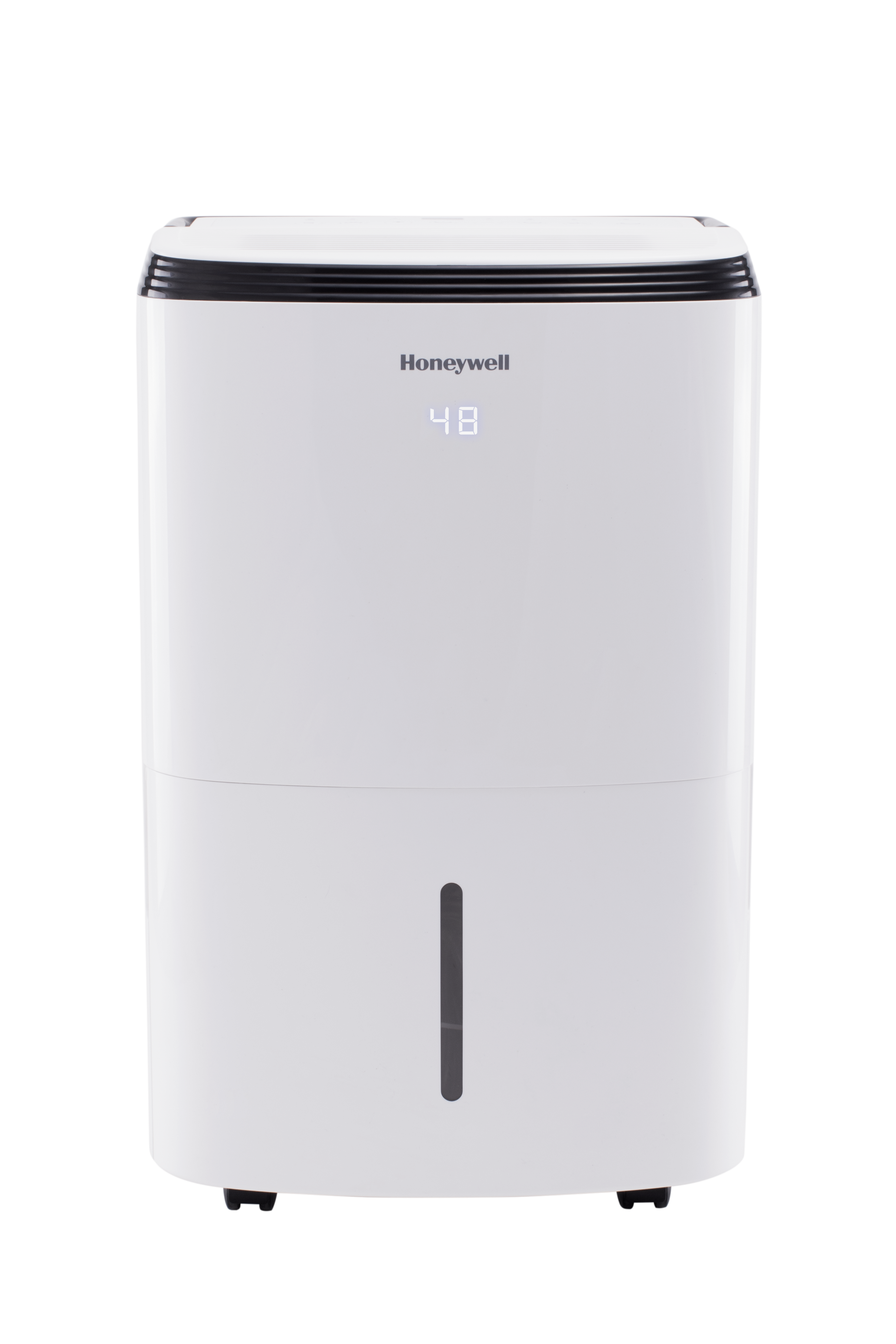 Ein weißer Honeywell-Luftentfeuchter mit digitaler Anzeige
