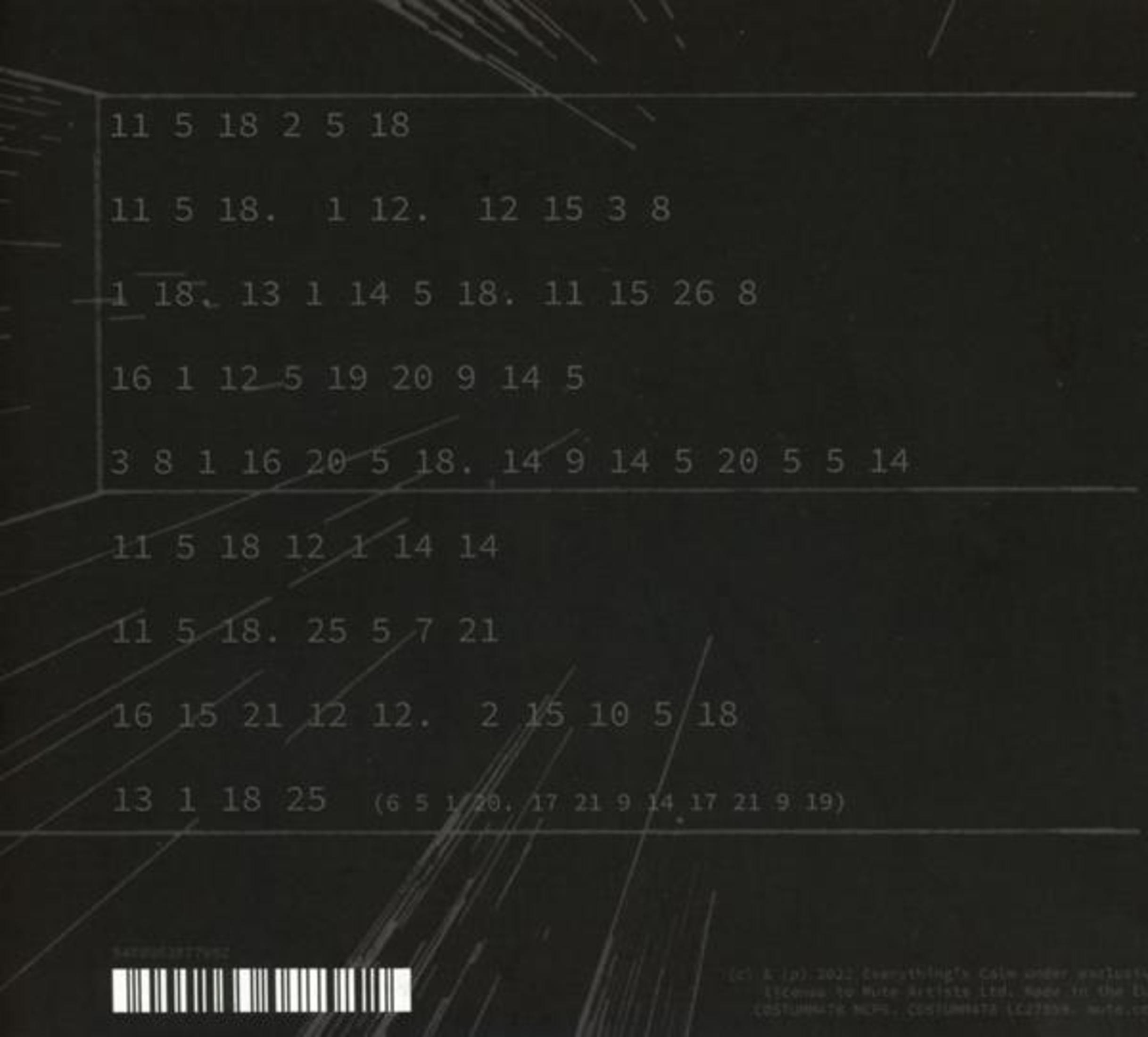 Sequenze numeriche su sfondo scuro con linee grafiche.