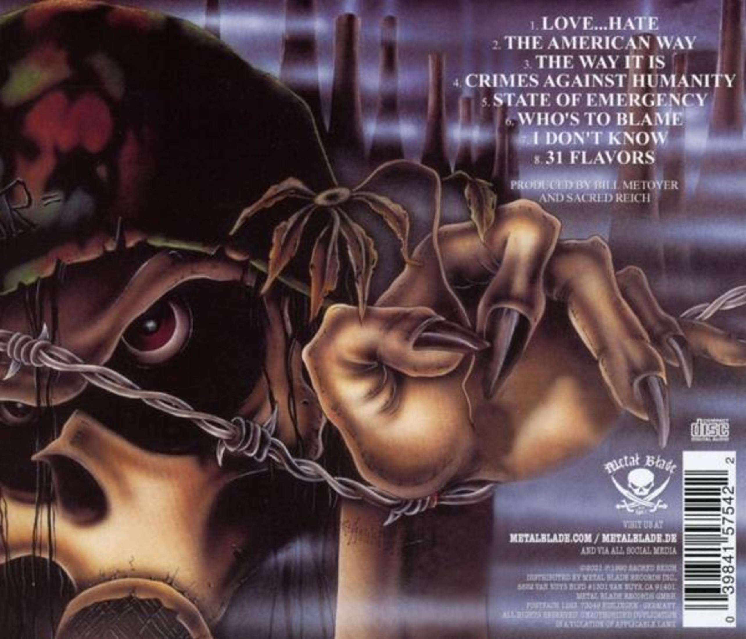 Figura distorta con filo spinato e lista di canzoni. Arte oscura e minacciosa.