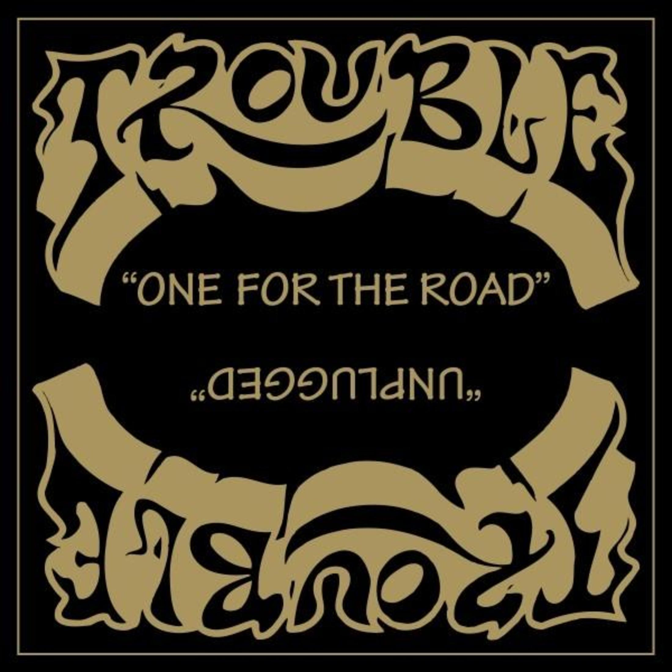 Testo dorato su sfondo nero: "ONE FOR THE ROAD" e "UNPLUGGED".