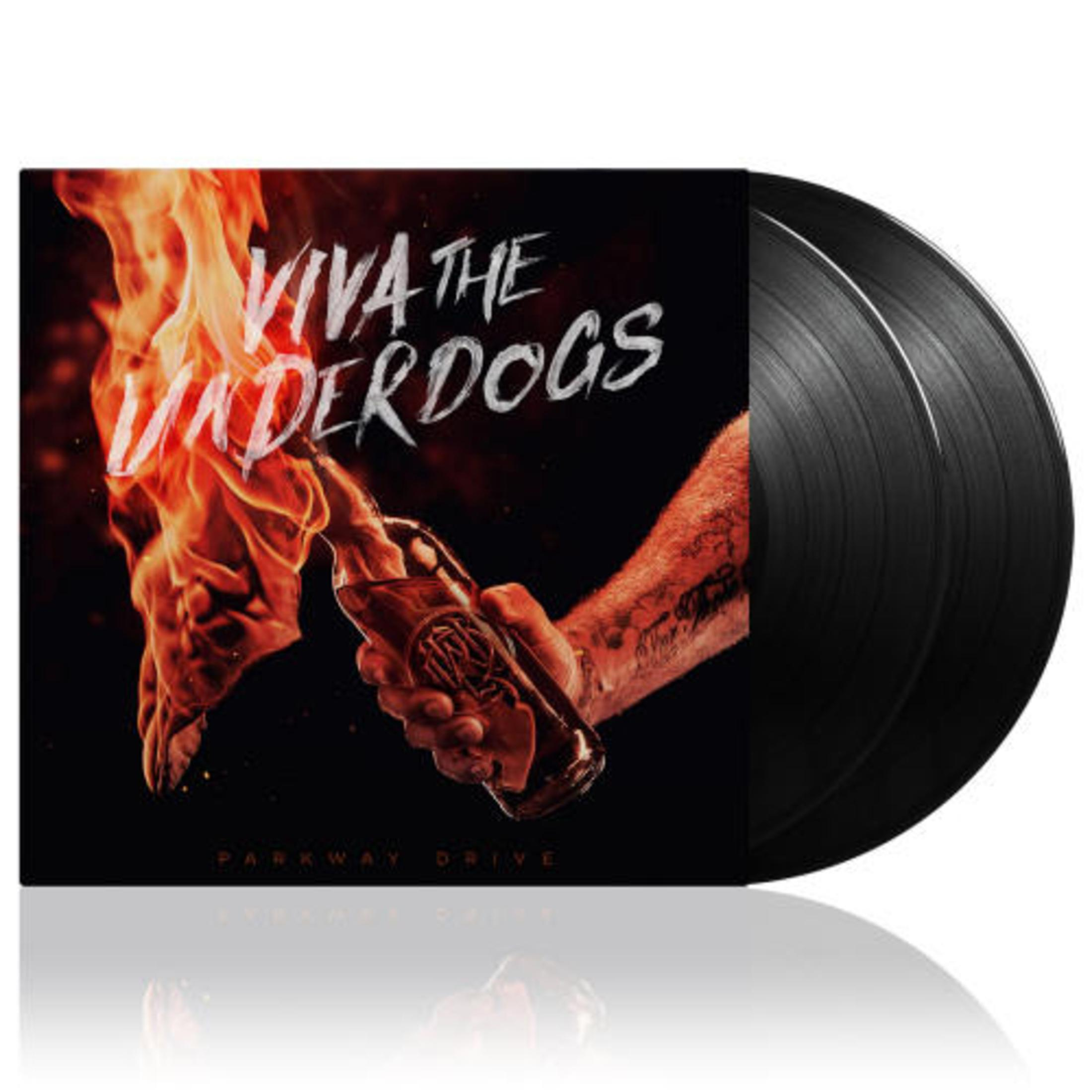 Copertina album con bottiglia in fiamme e dischi in vinile