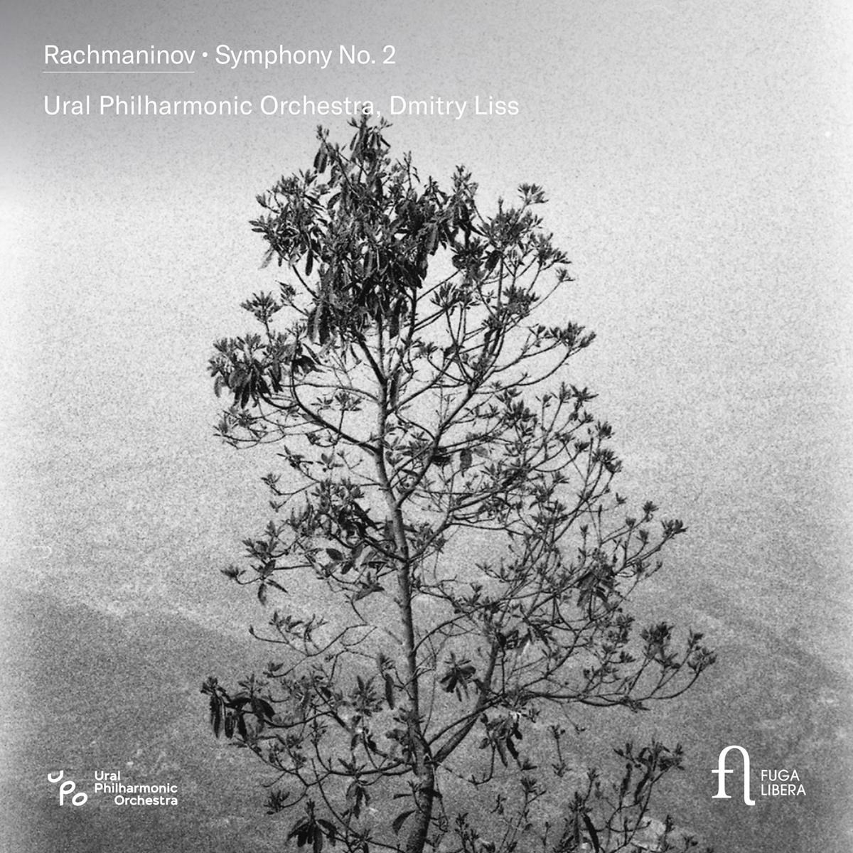 Copertina album bianco e nero: Rachmaninov Sinfonia n. 2, Orchestra Filarmonica degli Urali.