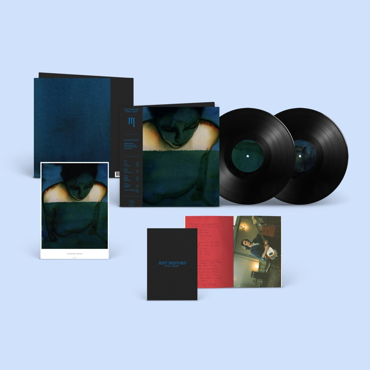 Un set in vinile deluxe con copertine, due LP, un libretto e note.