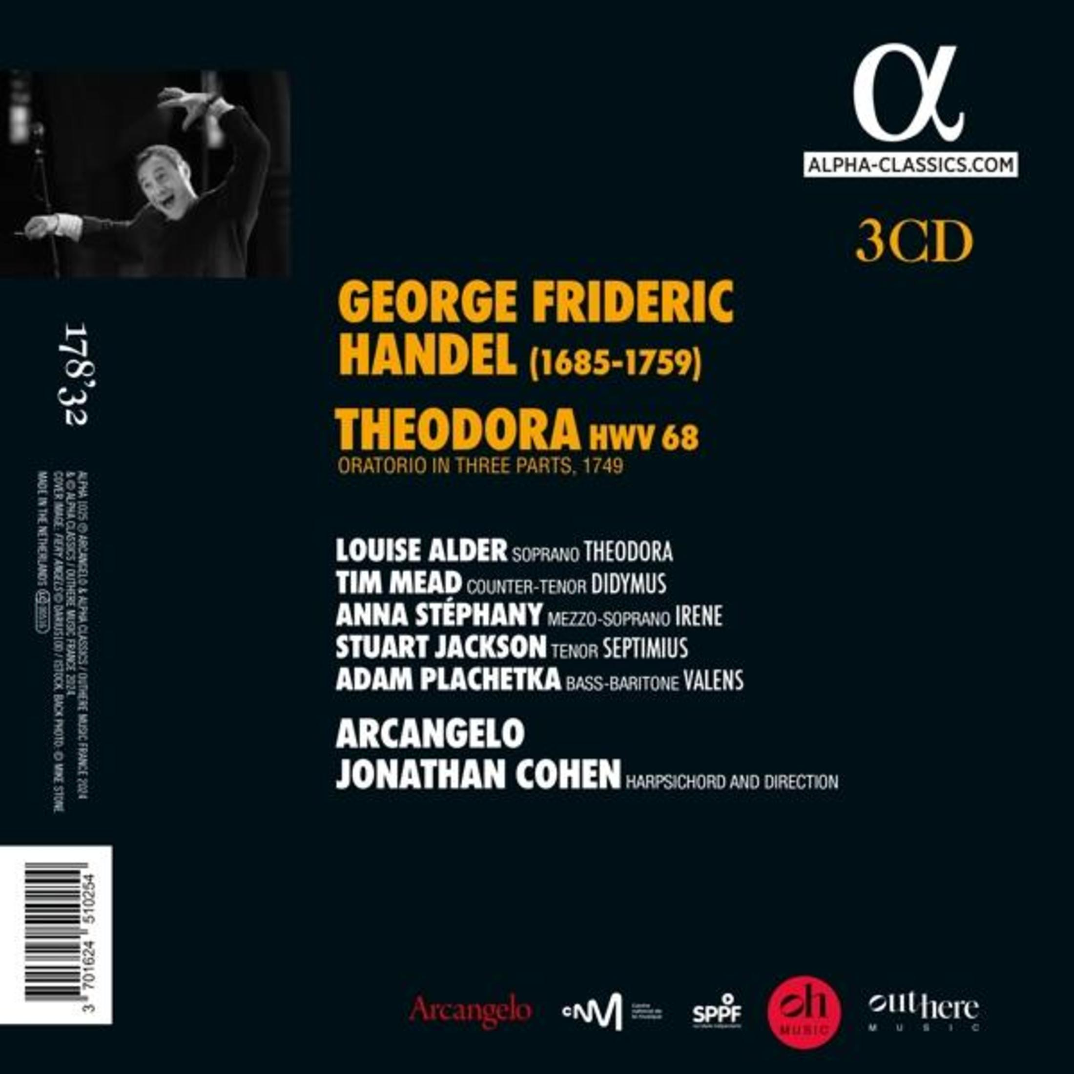 Een man dirigeert, George Frideric Handel "Theodora" 3CD albumhoes.