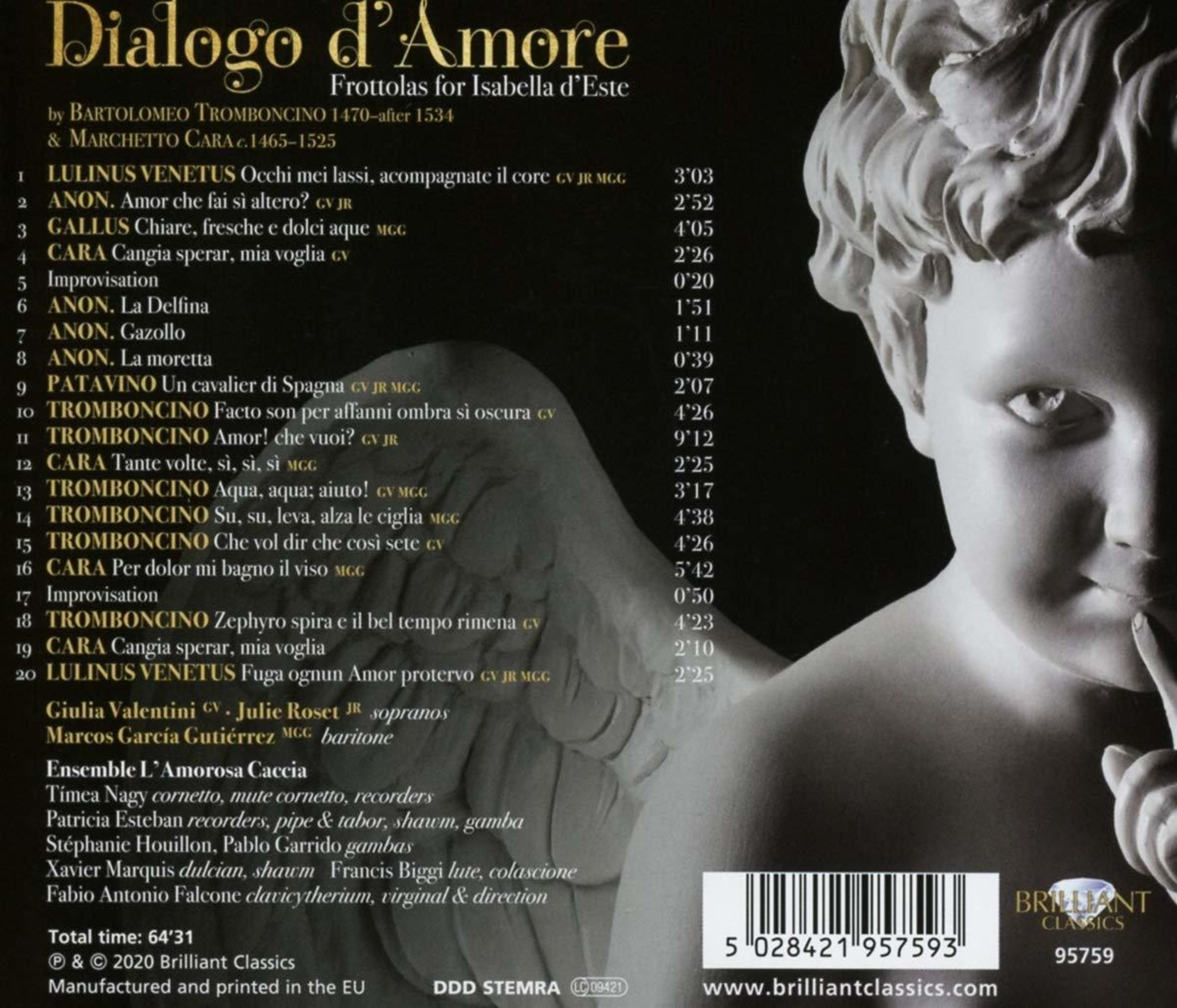 CD-hoes met titel, artiesten, tracklist en barcode. Een sculptuurhoofd op de voorgrond.