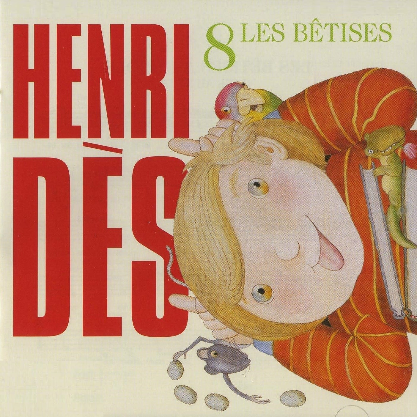 Copertina libro con lettere rosse e disegno di bambino con animali.