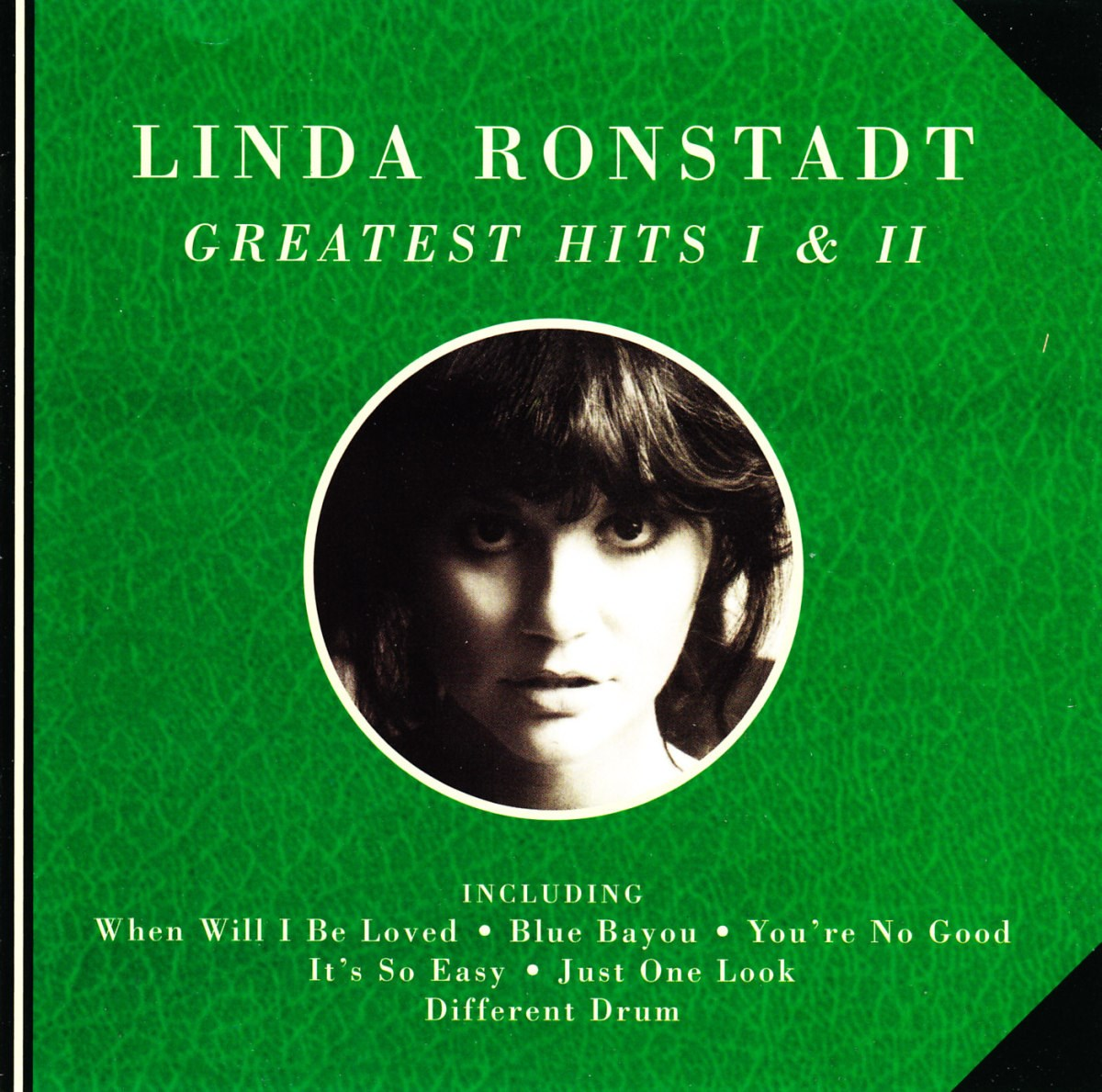 Linda Ronstadt: Greatest Hits I & II copertina album con ritratto e lista canzoni.