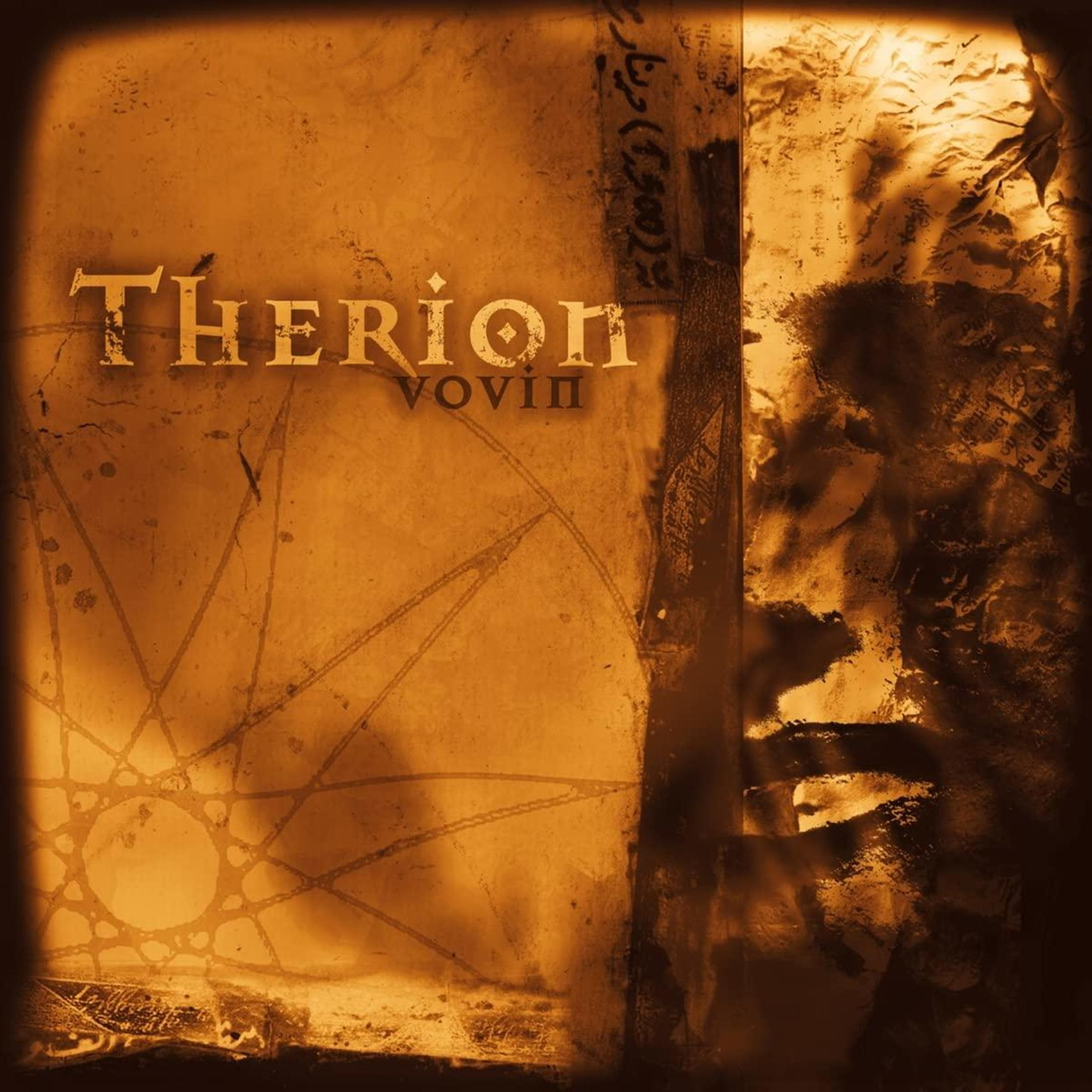 Copertina album con testo "Therion" e "vovin" su sfondo arancione.