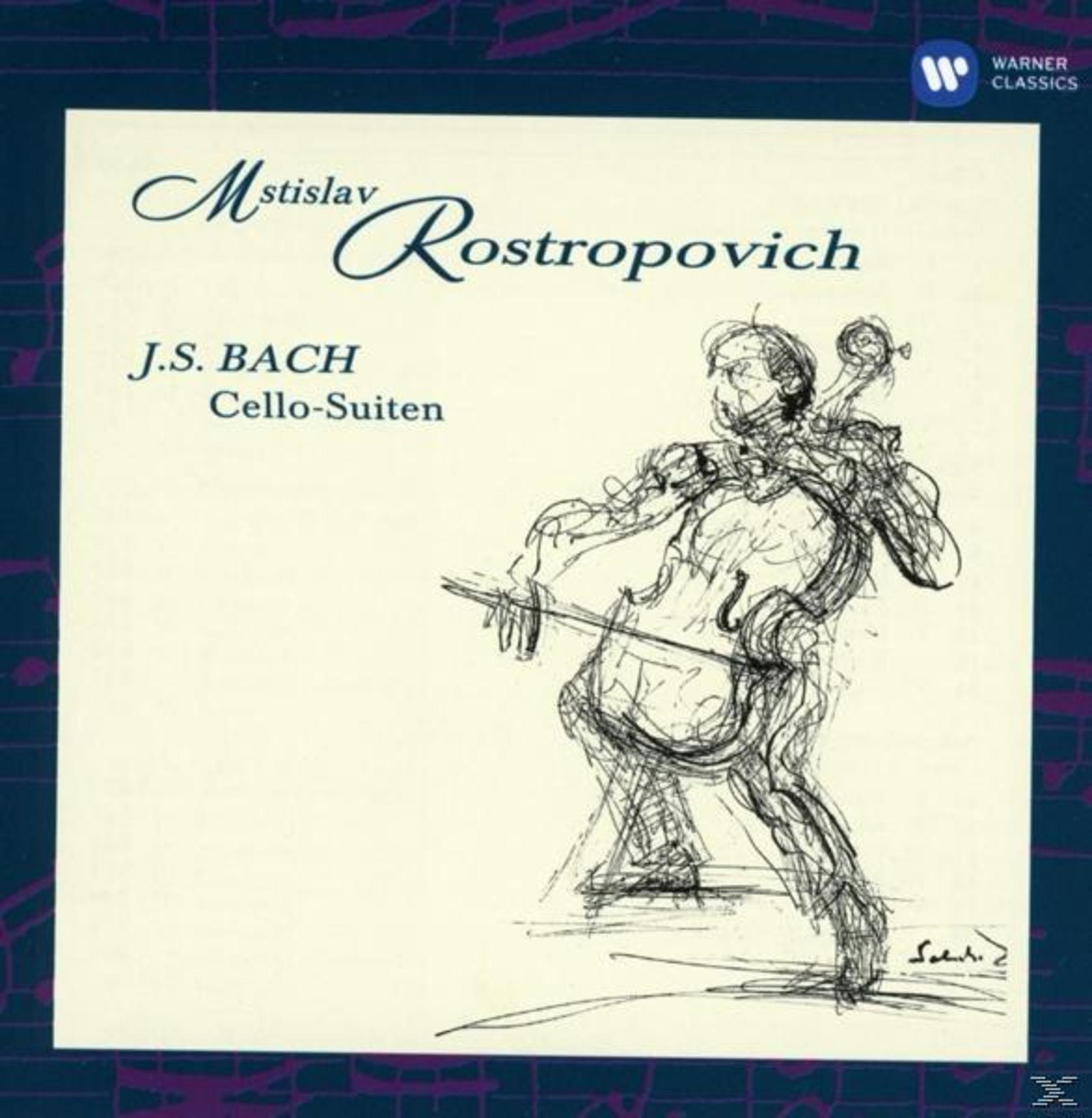 Uno schizzo di un violoncellista che esegue le Suite per violoncello di Bach.