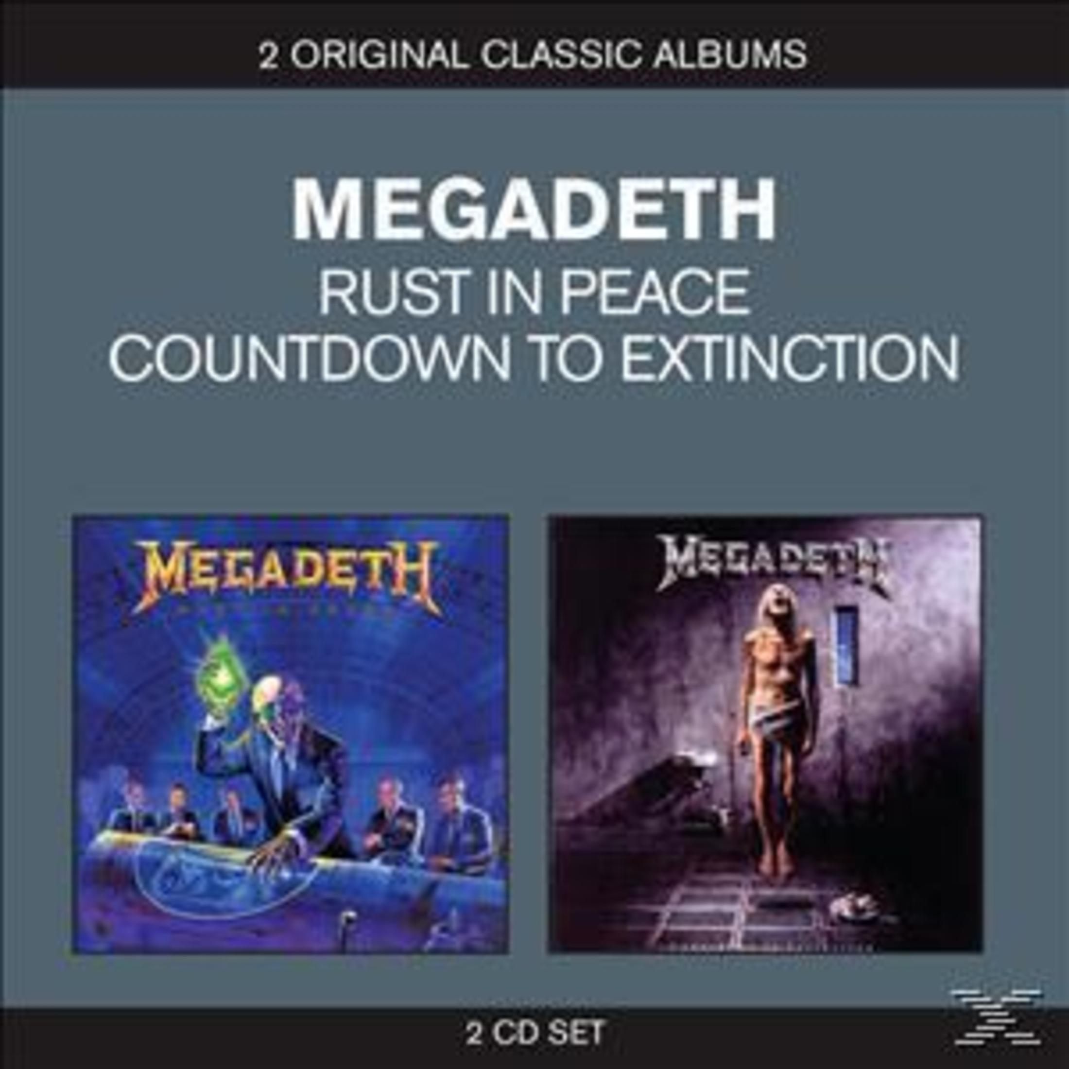 Set 2 CD Megadeth: Copertine di Rust in Peace e Countdown to Extinction.