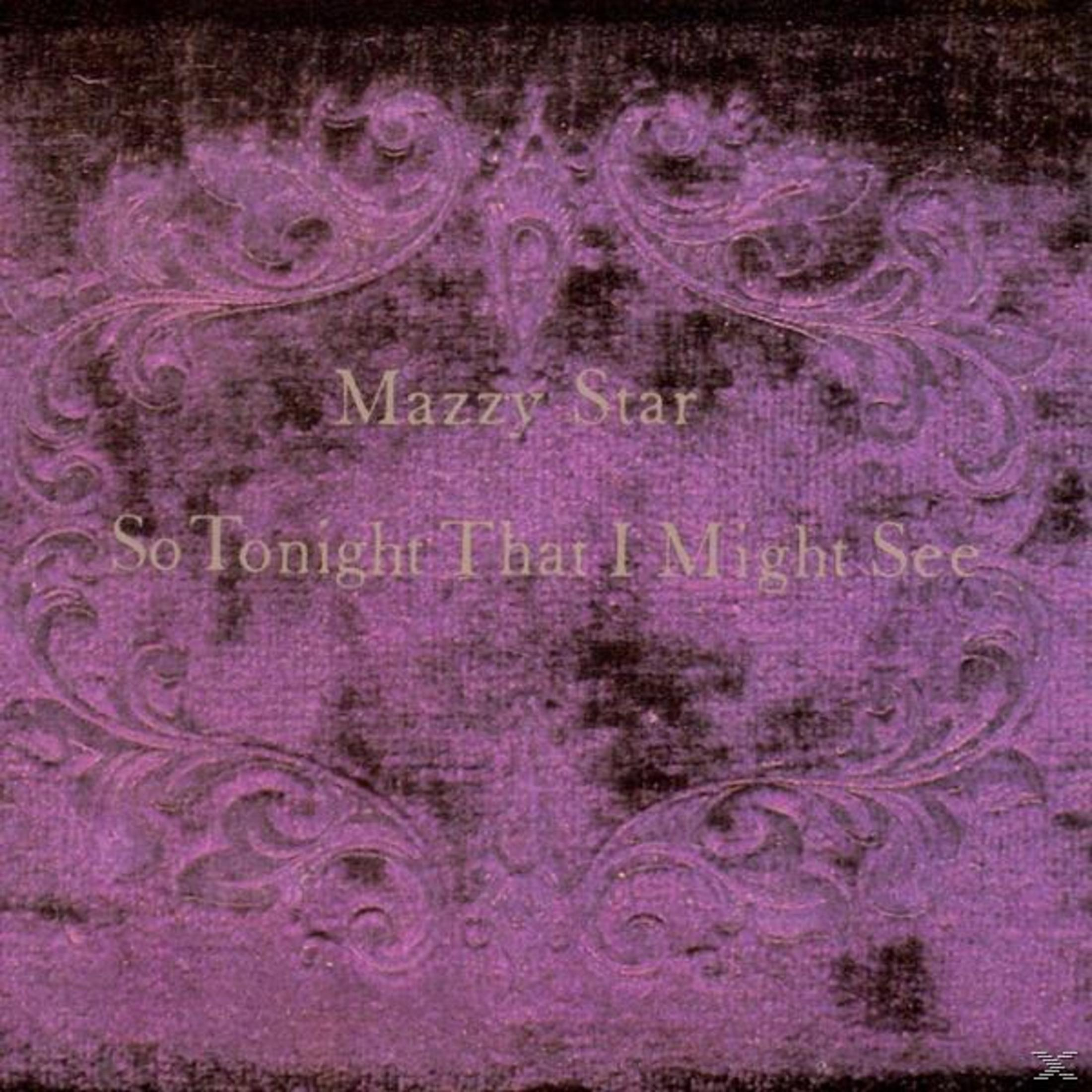 Album Mazzy Star 'So Tonight That I Might See' con design ornamentale viola.