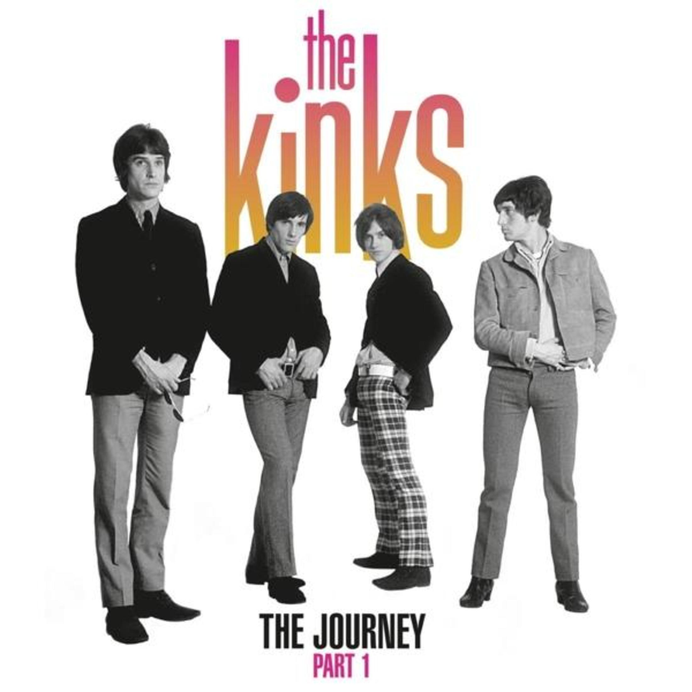 Quattro uomini in piedi fianco a fianco. Sopra c'è scritto "the kinks".