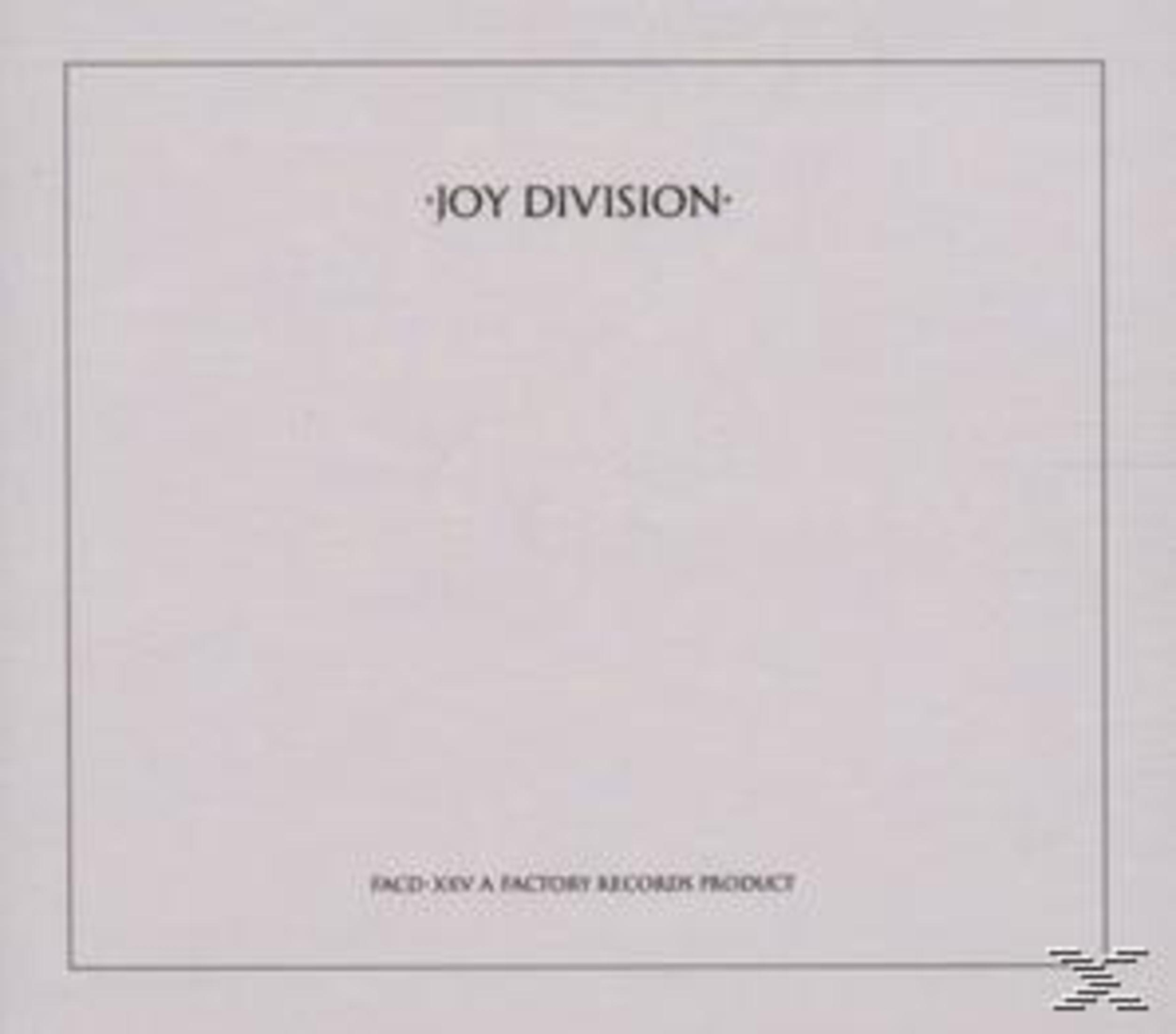 Copertina minimalista con "JOY DIVISION" e "FACD-XSV A FACTORY RECORDS PRODUCT".