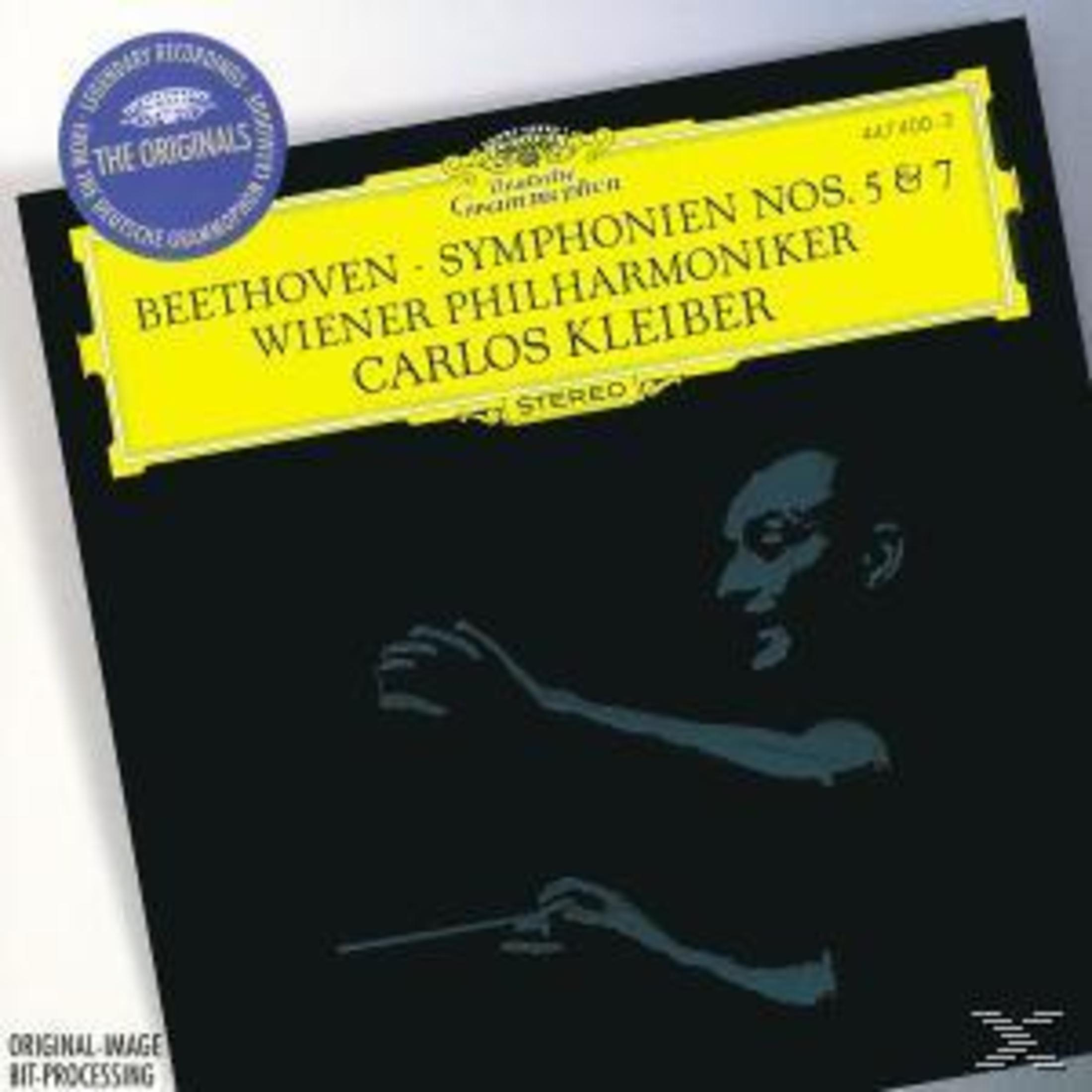 Beethoven Symfonieën albumhoes met dirigent Carlos Kleiber.