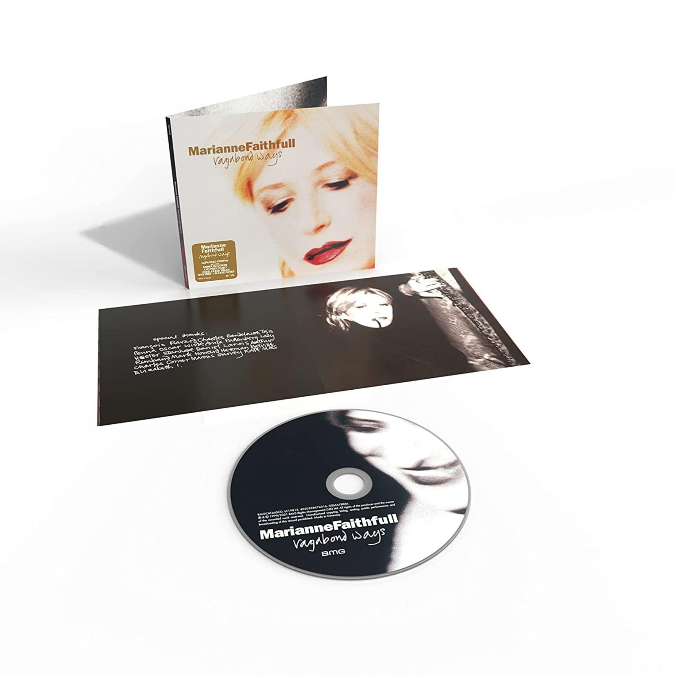 L'album "Vagabond Ways" di Marianne Faithfull con CD e libretto.