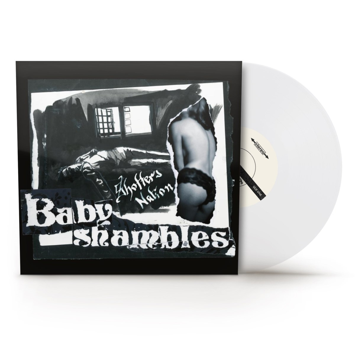 Copertina album Baby Shambles con disco in vinile bianco.