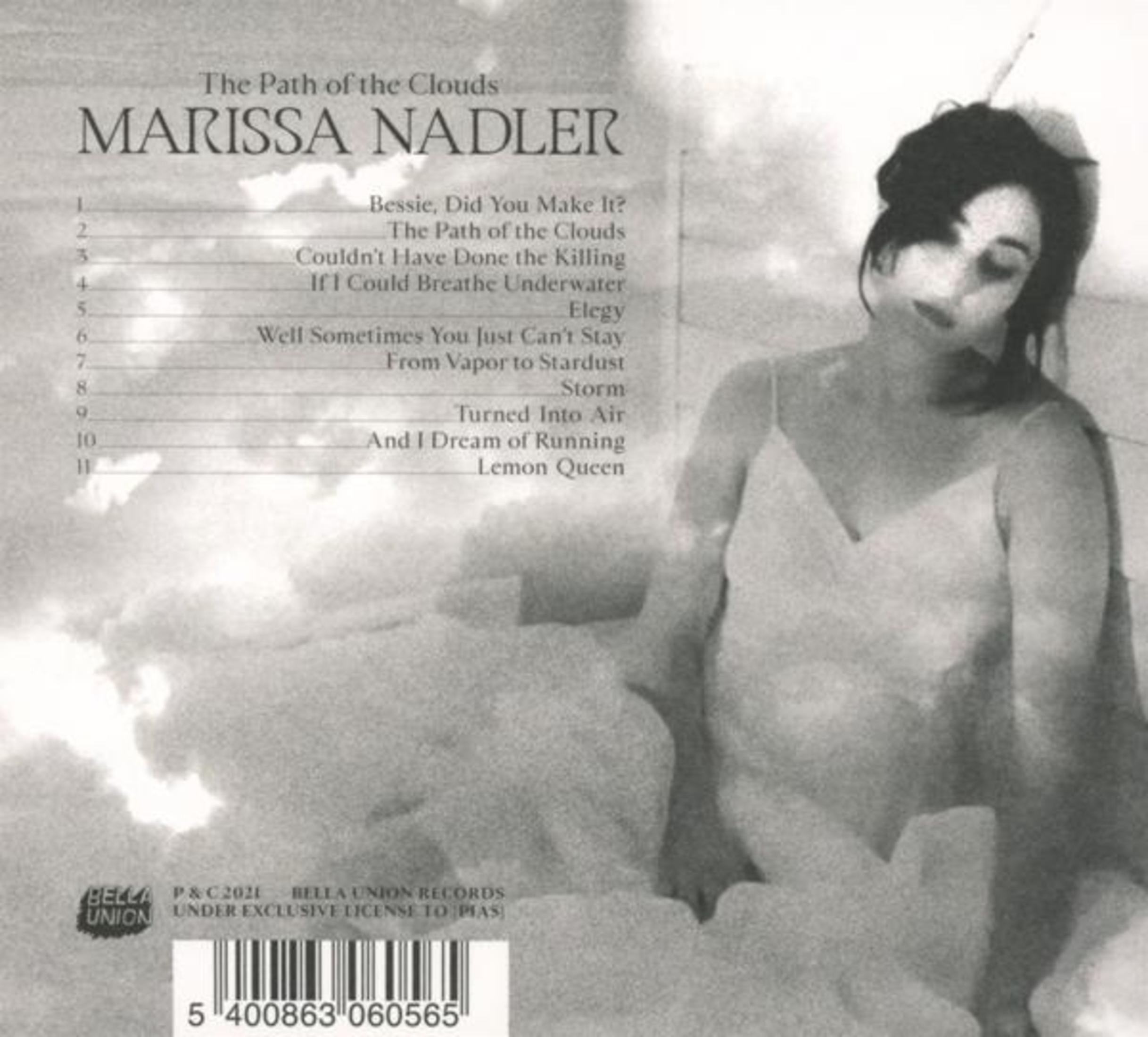 Copertina album: Marissa Nadler con tracklist, sfondo nuvoloso.