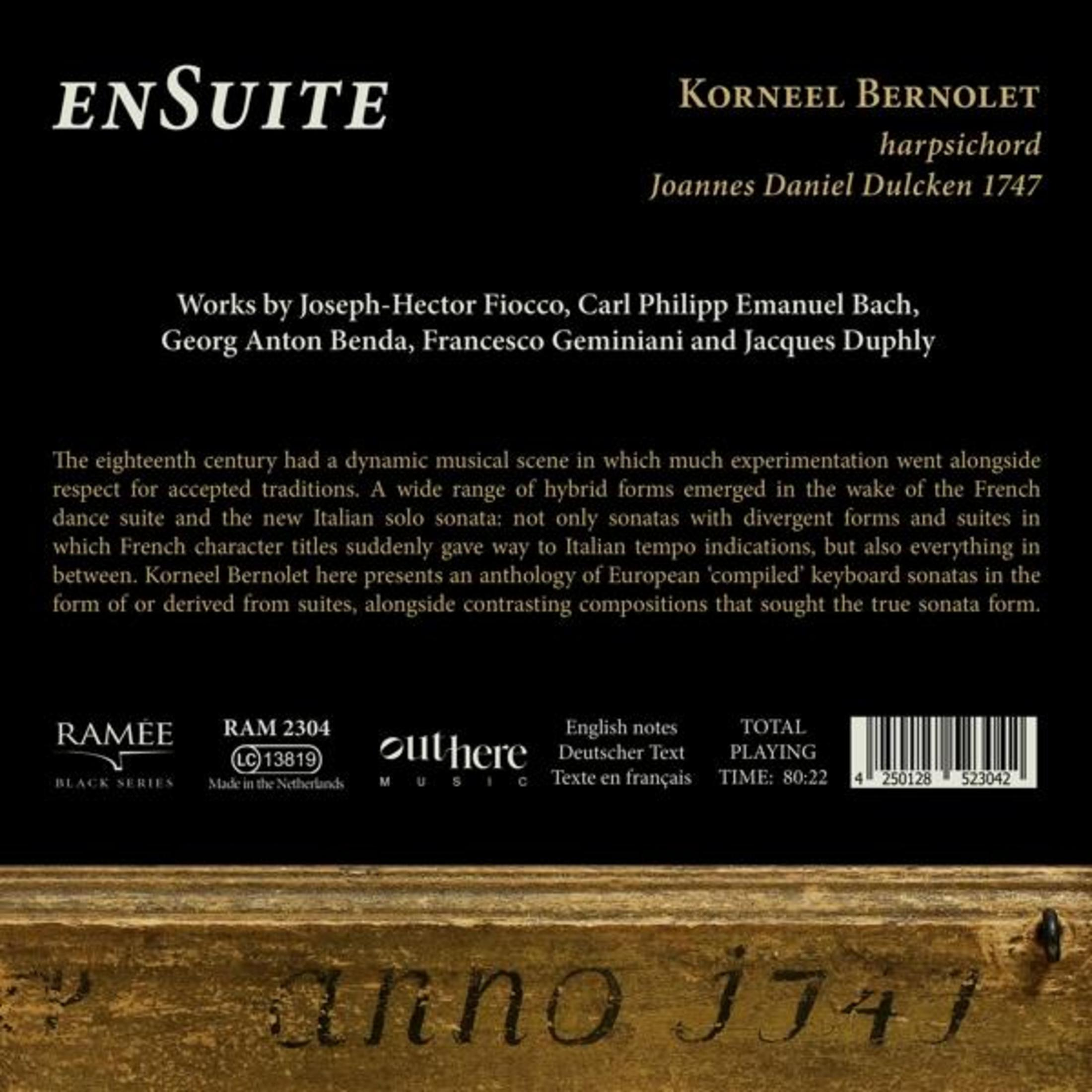 Copertina CD con titolo 'Ensuite', nomi e compositori.