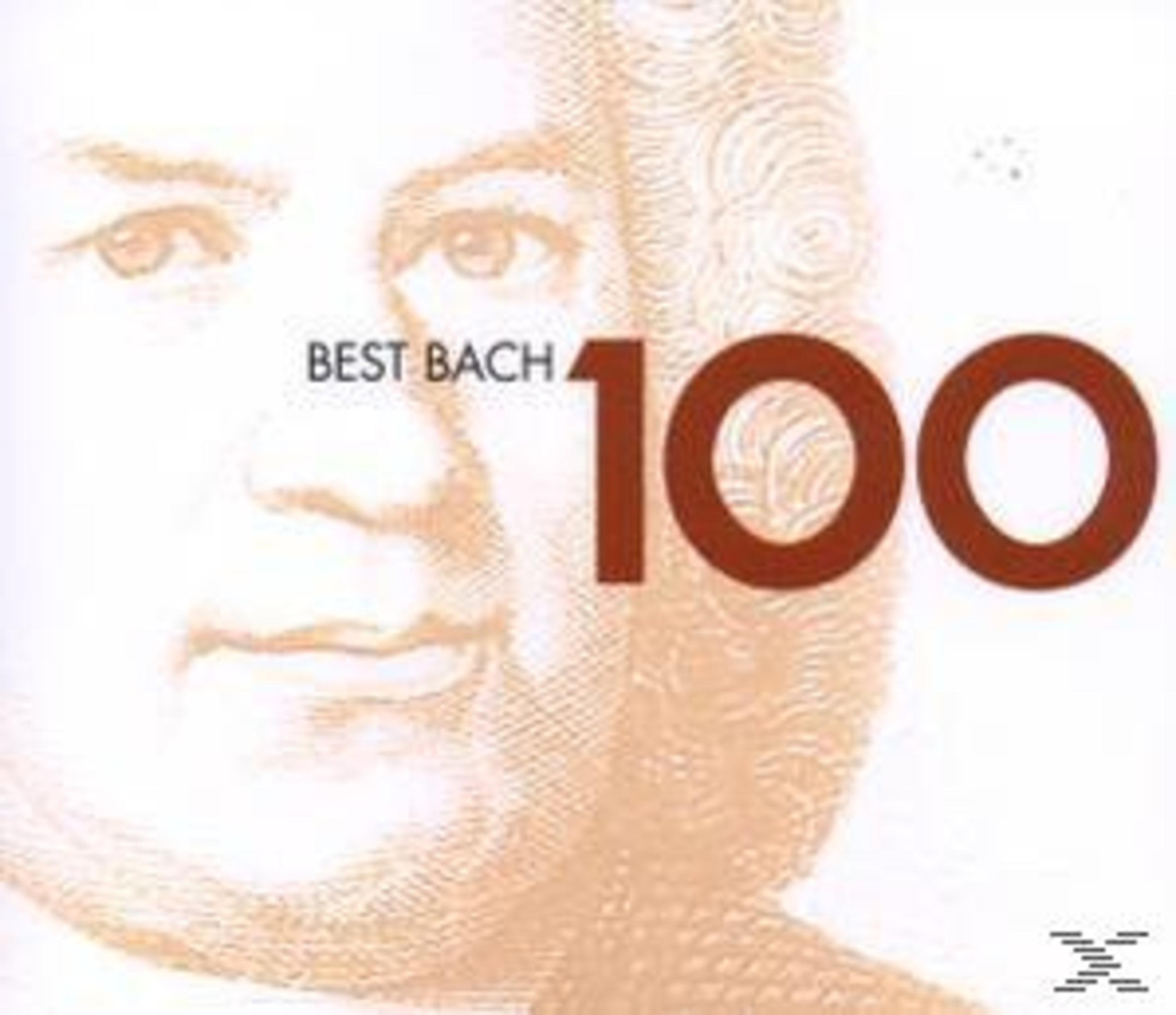 Ritratto di Bach, con il testo "Best Bach 100".