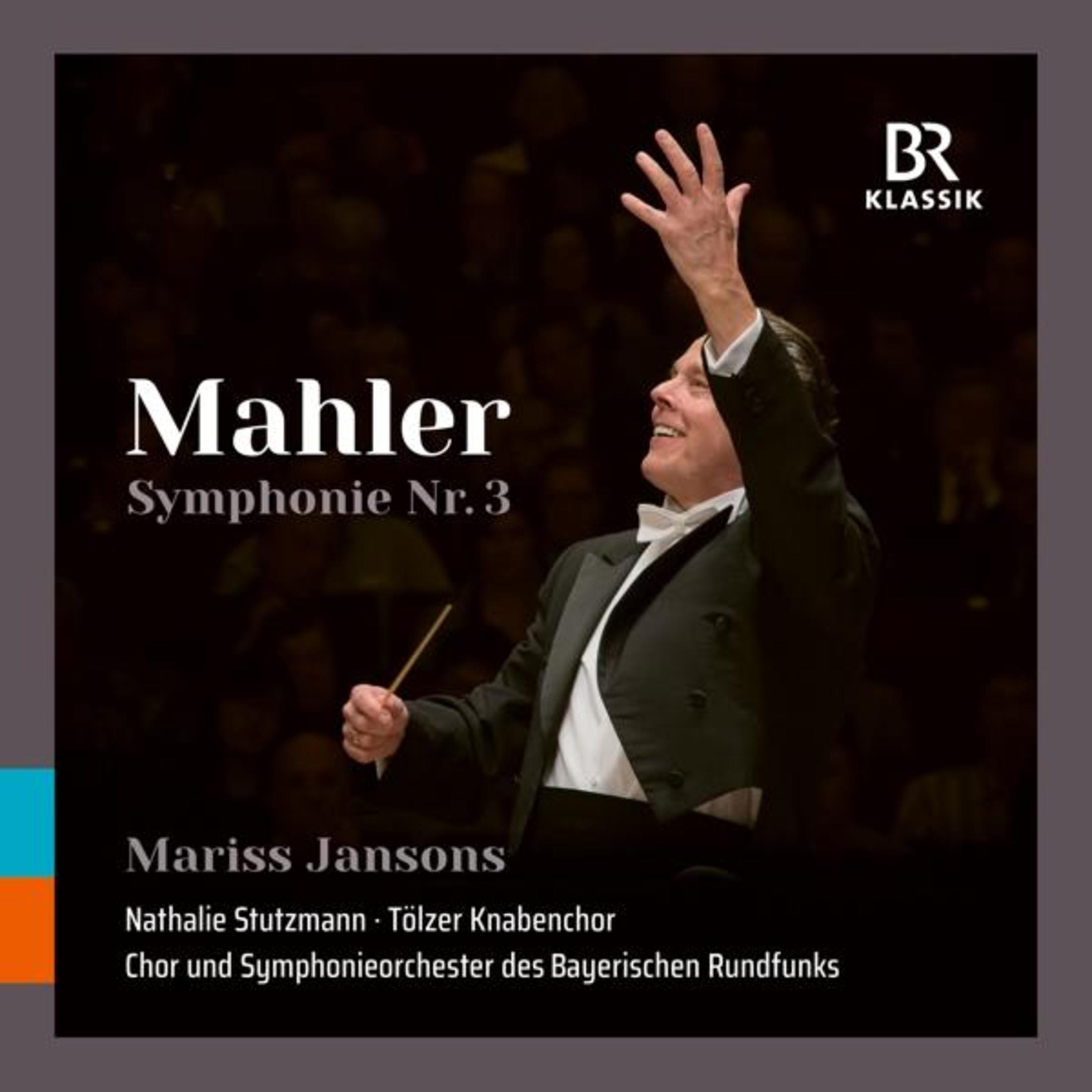 Direttore Mariss Jansons dirige orchestra, Mahler Sinfonia n. 3 in copertina.