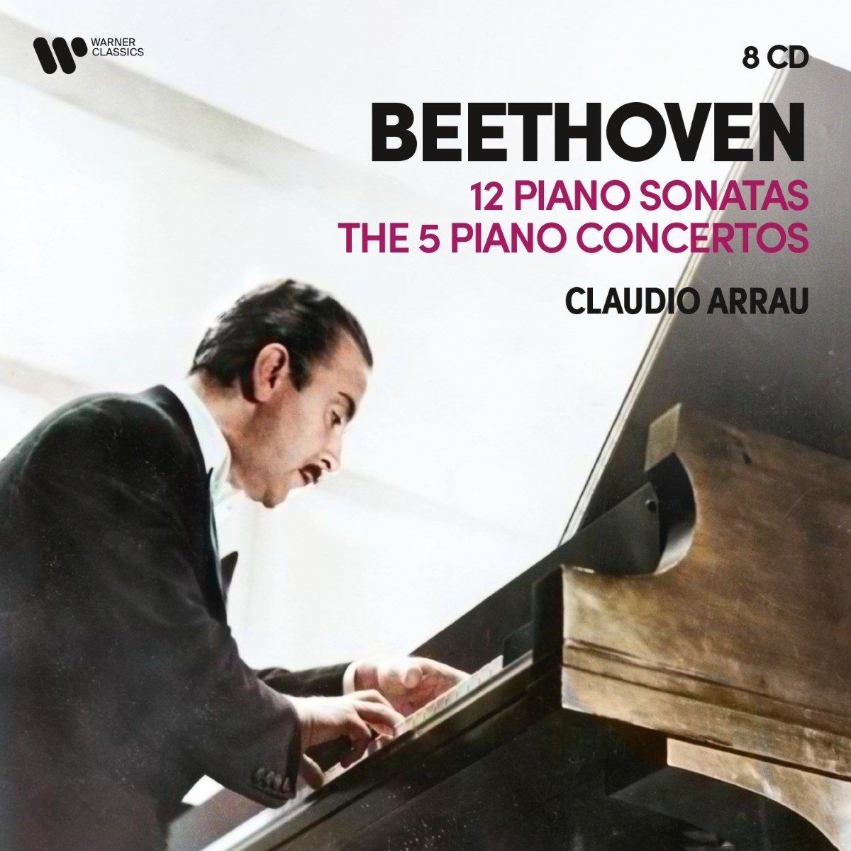 Claudio Arrau suona il pianoforte, Beethoven 12 Sonate, 5 Concerti. Warner Classics.