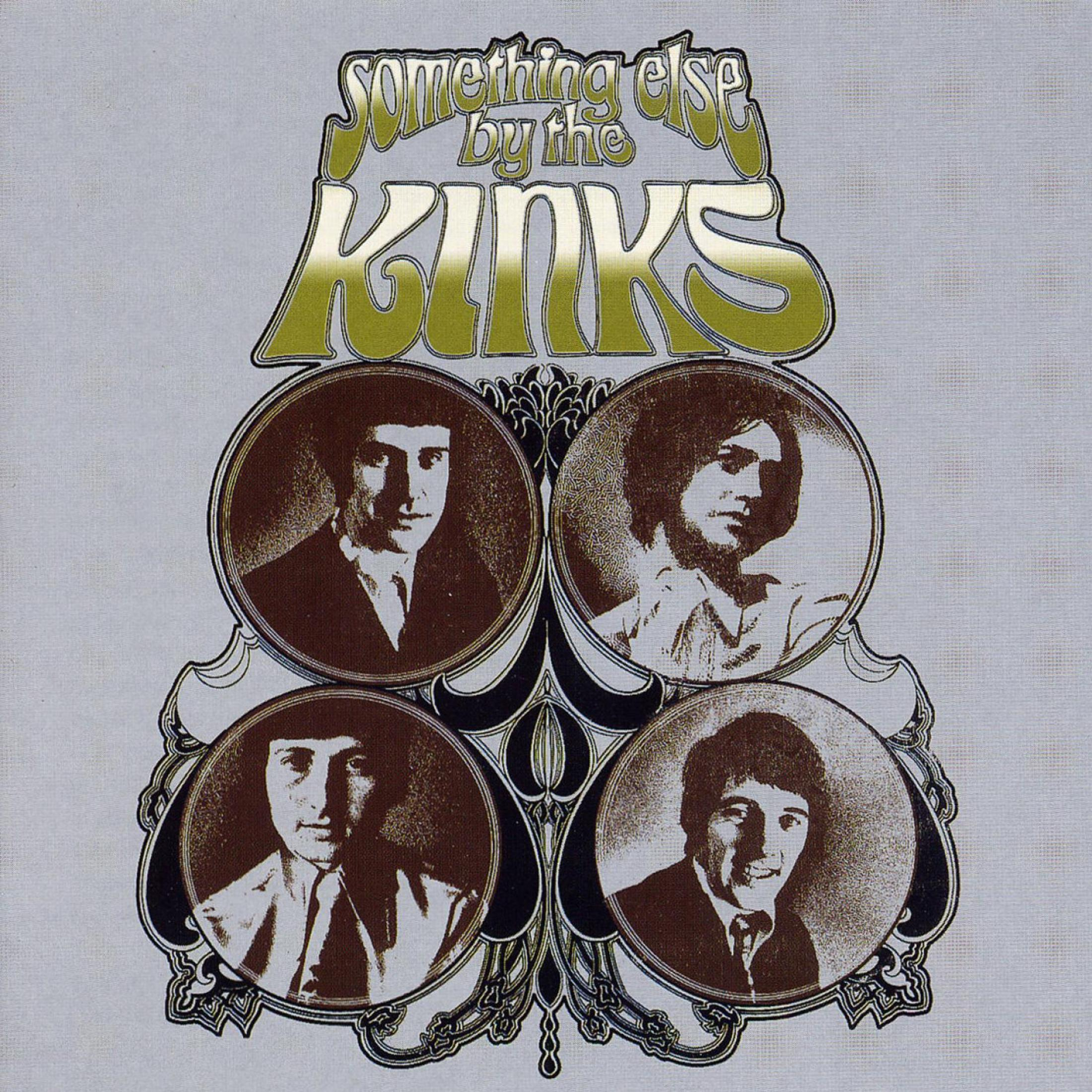 Copertina album: "Something Else by the Kinks" con quattro ritratti dei membri.