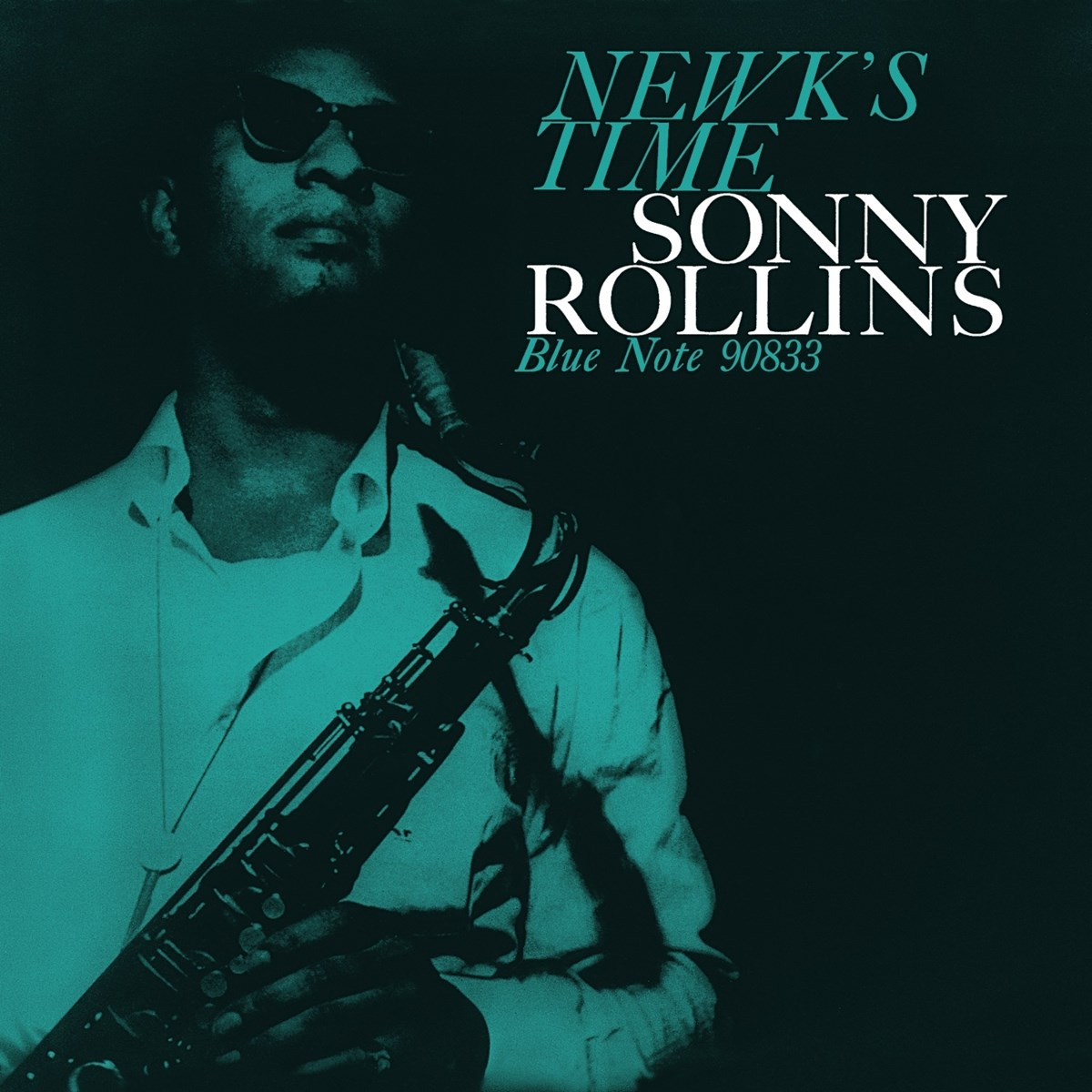Sonny Rollins con sassofono, copertina album.