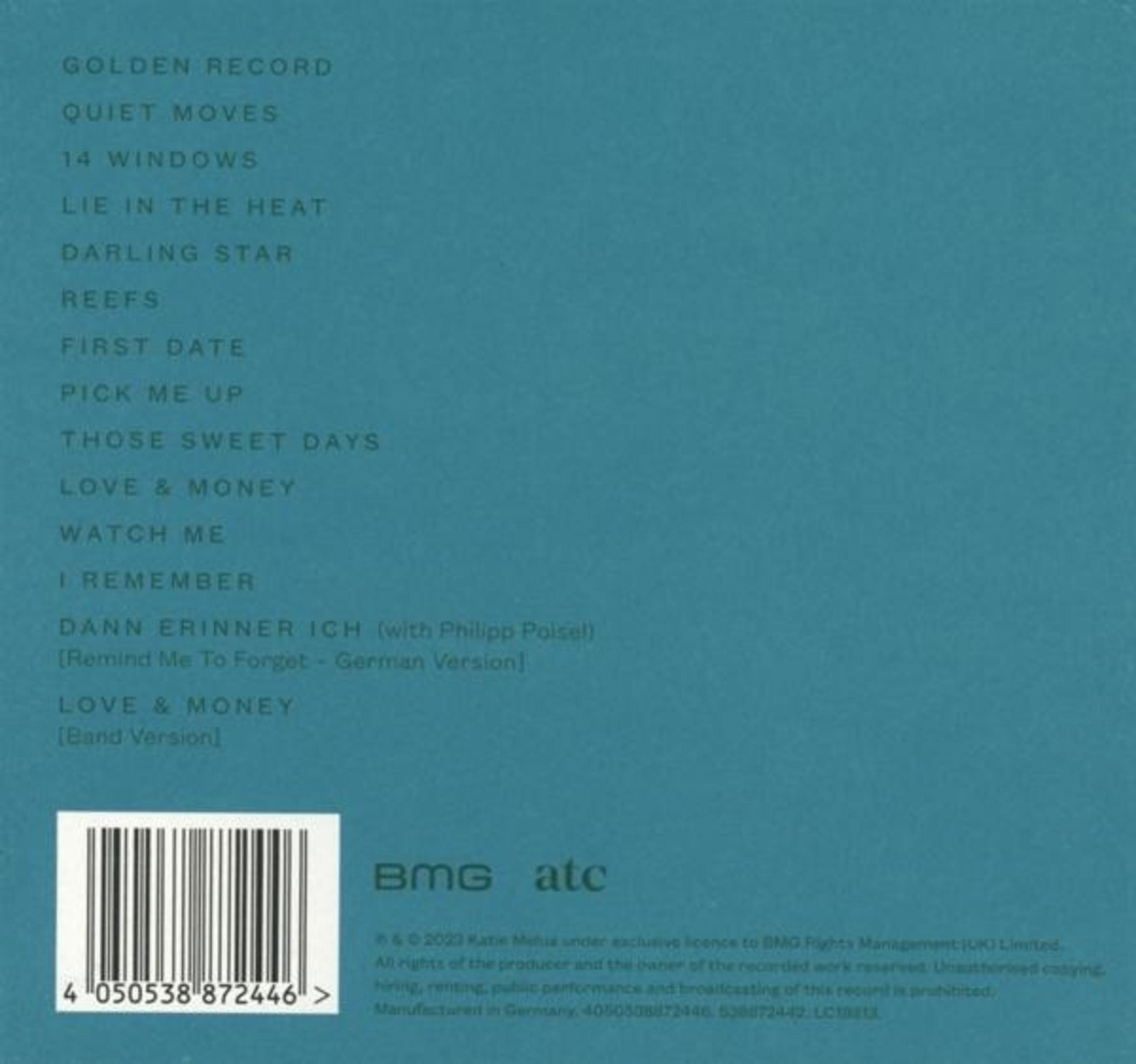 Elenco tracce album con codice a barre e informazioni sul copyright.