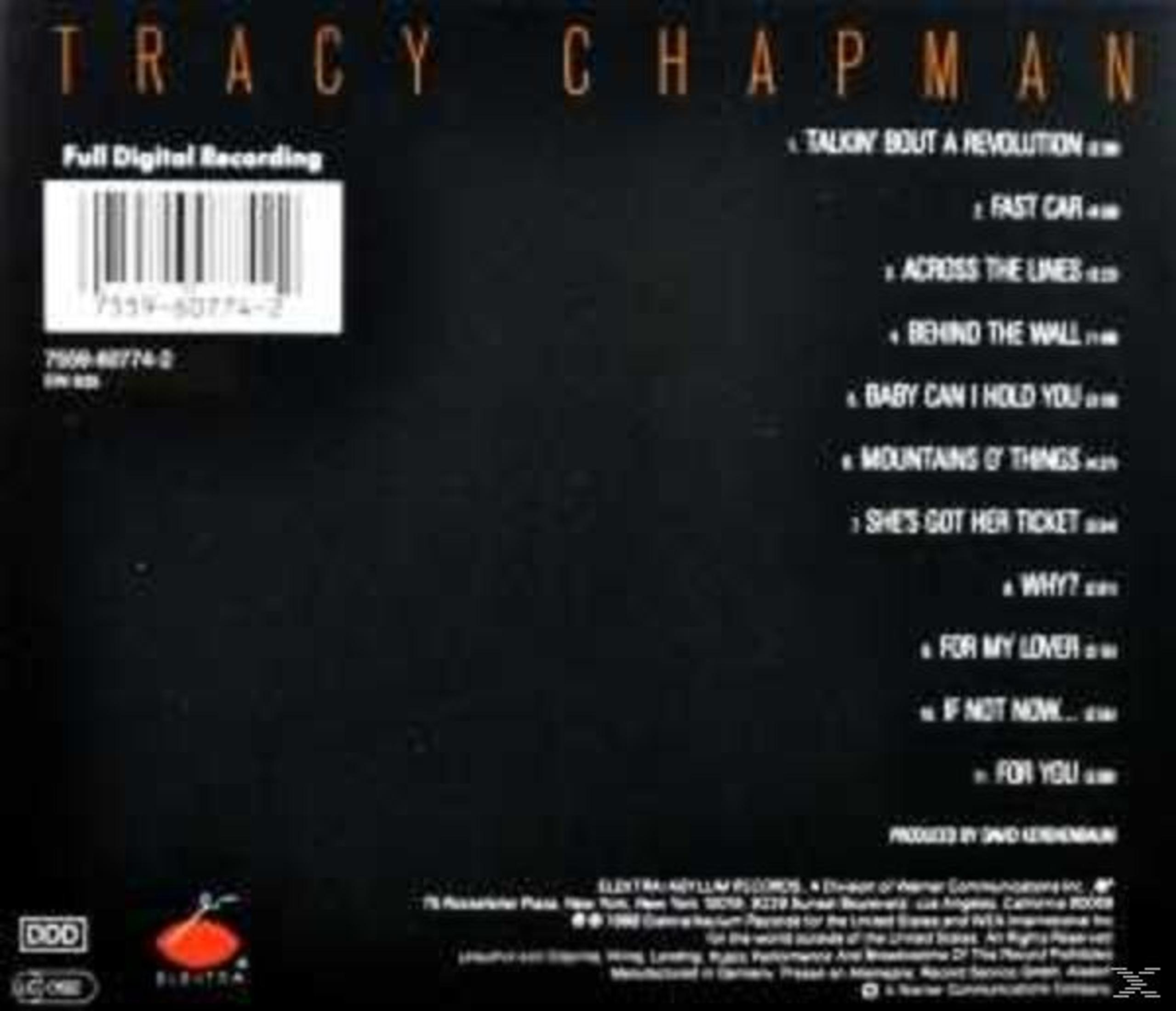 Retro copertina CD con elenco canzoni Tracy Chapman e codice a barre.