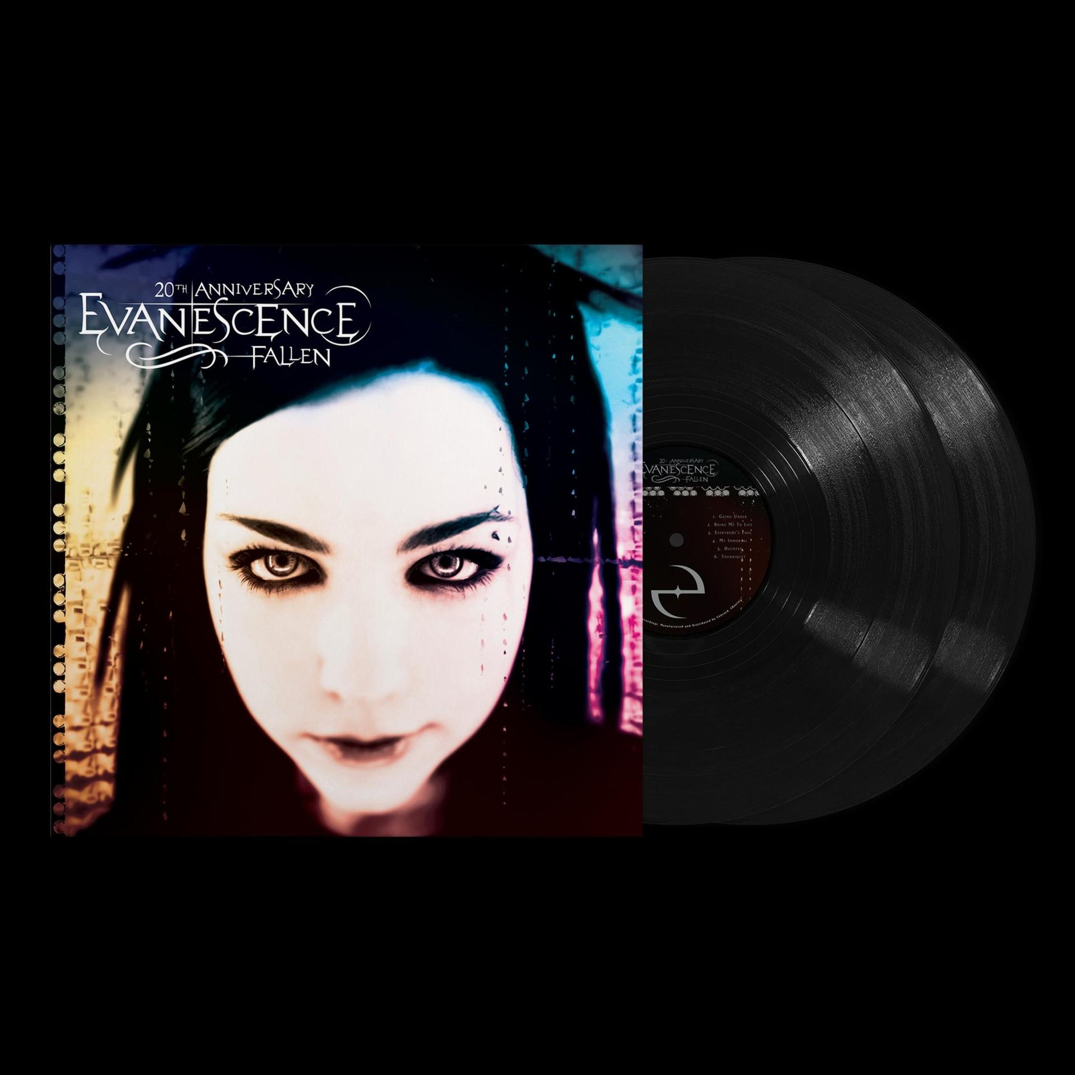 Copertina e vinili Evanescence Fallen 20° anniversario.
