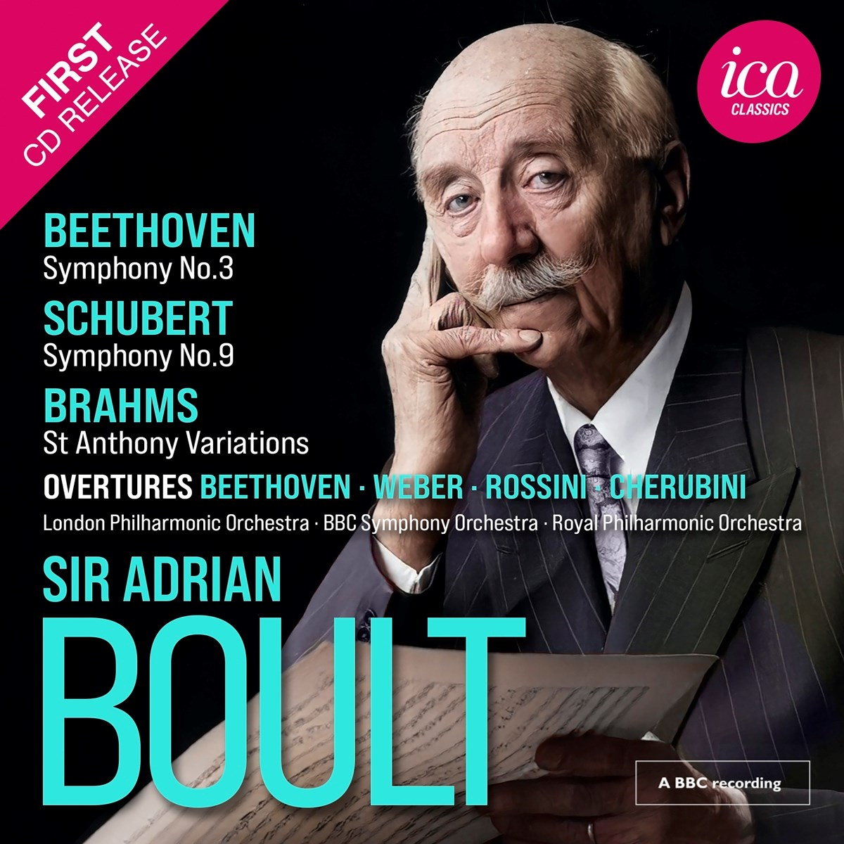 Sir Adrian Boult dirige opere di Beethoven, Schubert, Brahms. ICA Classics.