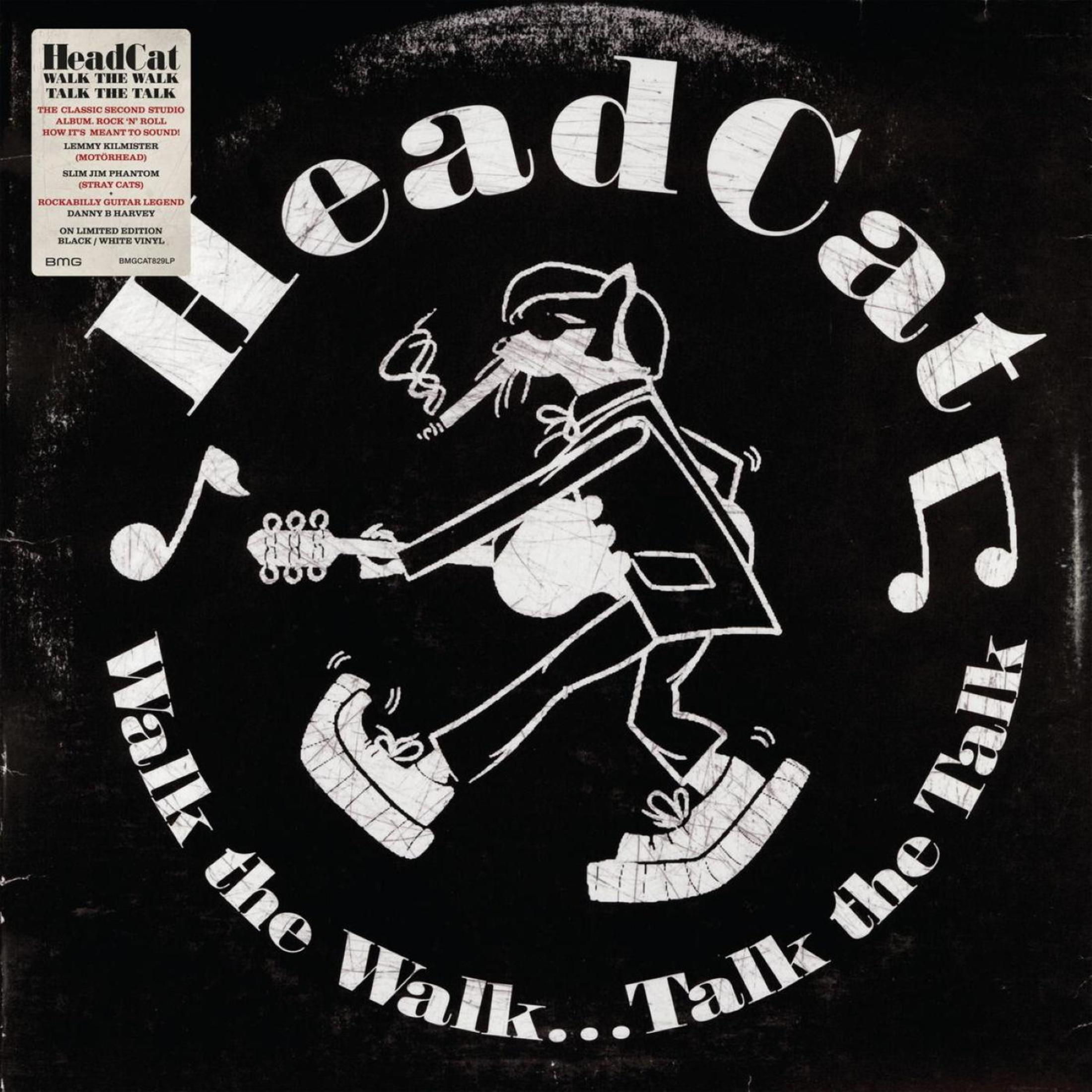Copertina album stile fumetto con il nome della band HeadCat e una caricatura di un chitarrista.