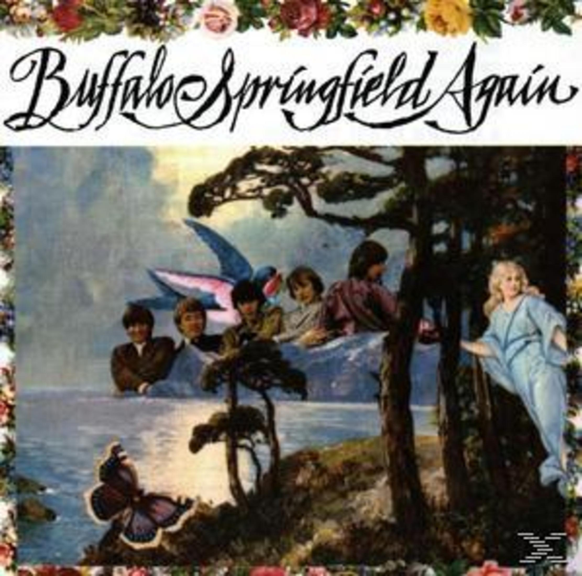 Copertina album con bordo floreale, foto band e farfalle.